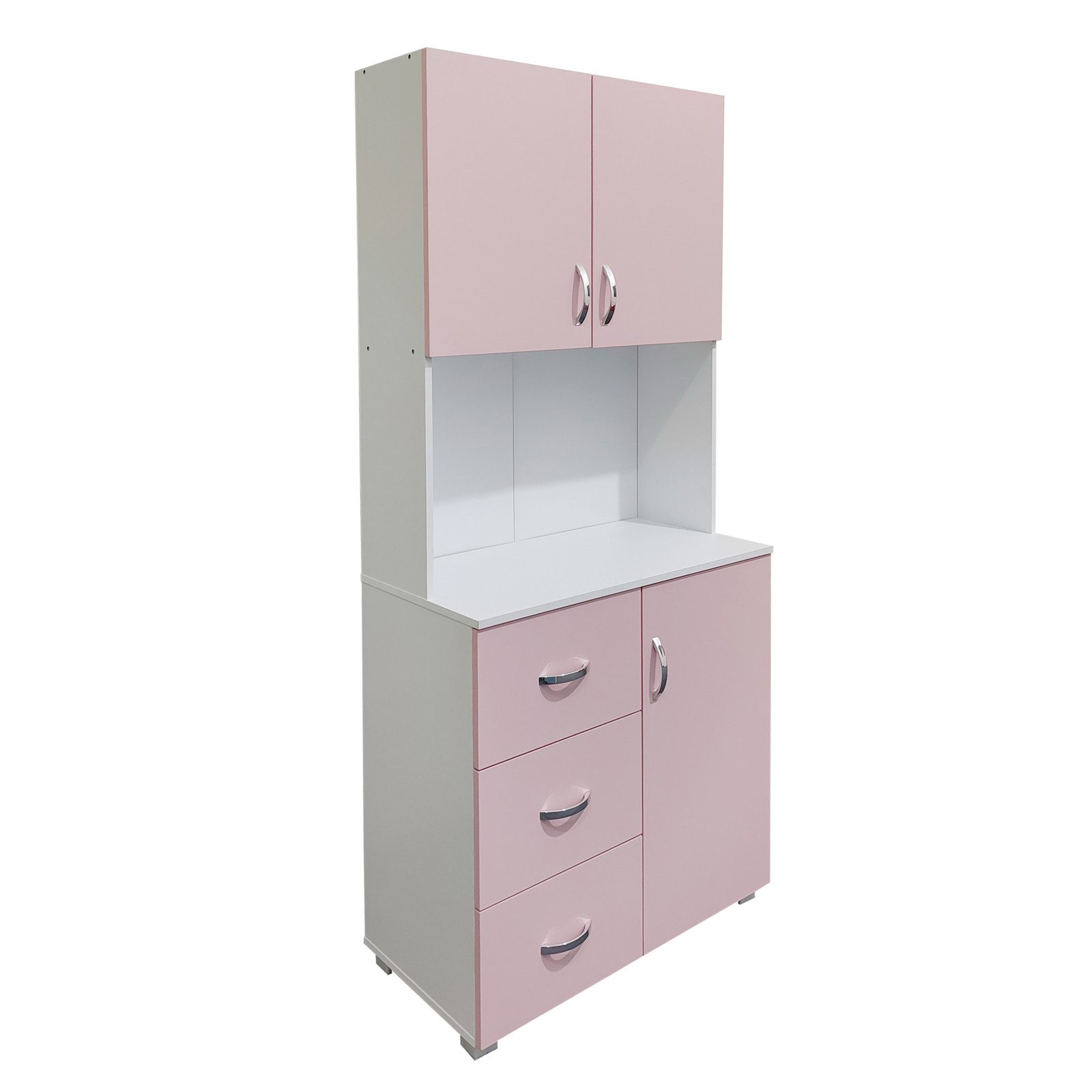 HTI-Living Küchenbuffet Küchenschrank Blanca Rosa Weiß (1 Stück, 1-St., 1 Schrank) Küchenbuffet 6 Regalfächer 3 Schubladen