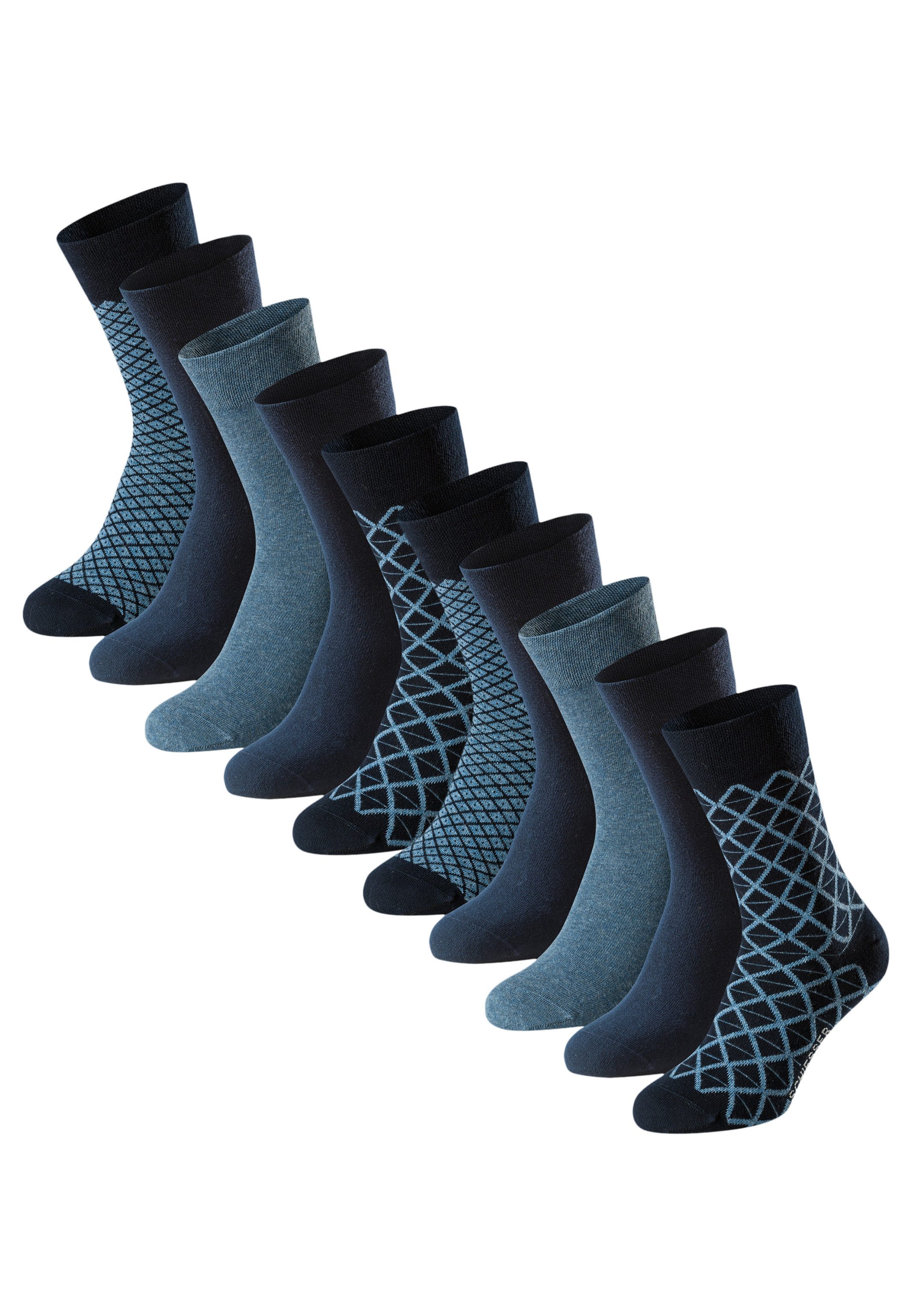 Schiesser Langsocken 10er Pack Bluebird (Spar-Set, günstig online kaufen