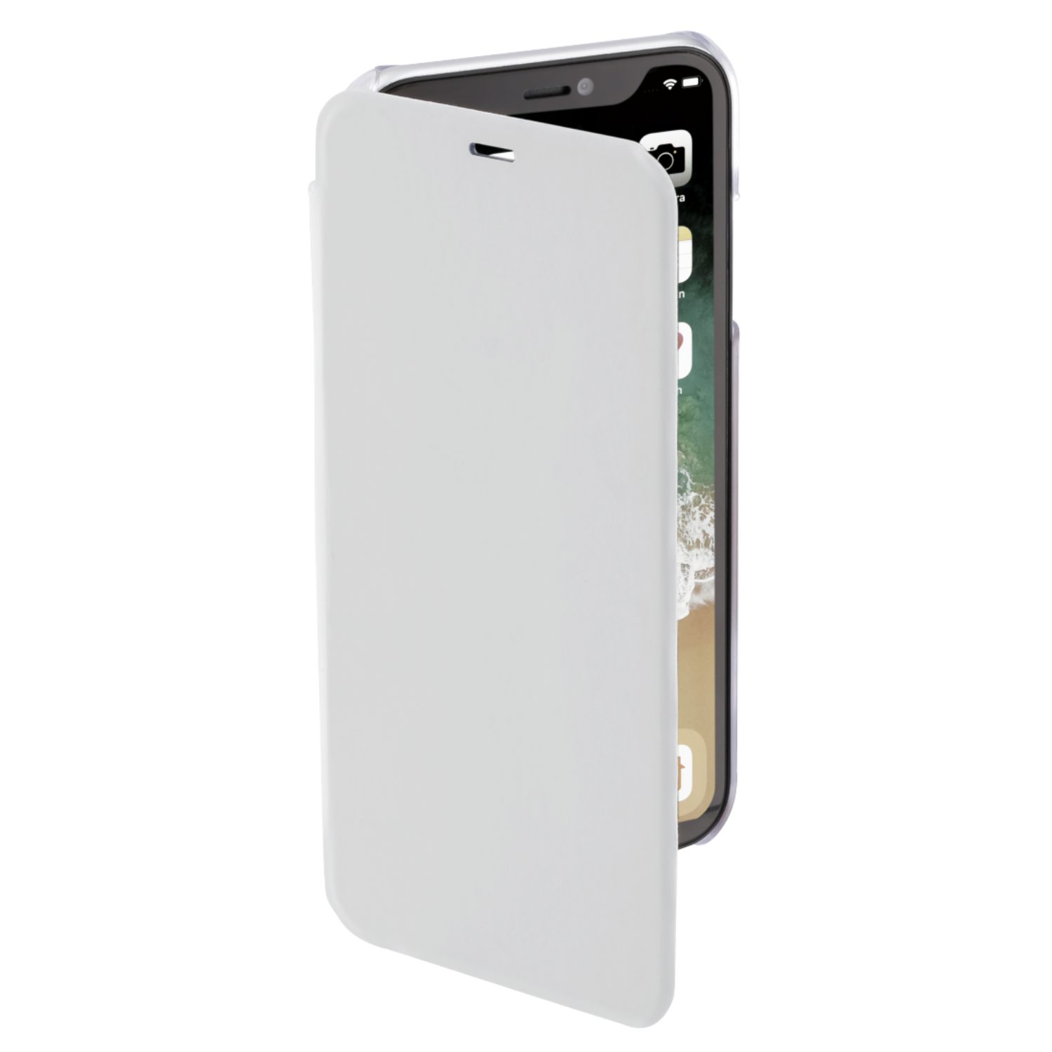 Hama Handyhülle Booklet Clear Klapp-Tasche Schutz-Hülle, Case Flip-Cover für Apple iPhone XR 360° Schutz transparente Rückseite