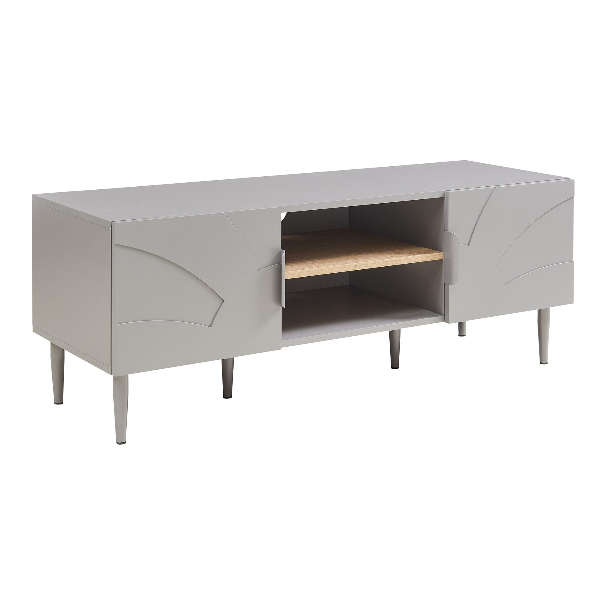 en.casa TV-Schrank »Starvili« mit 2 Türen 120 x 40 x 45 cm Grau