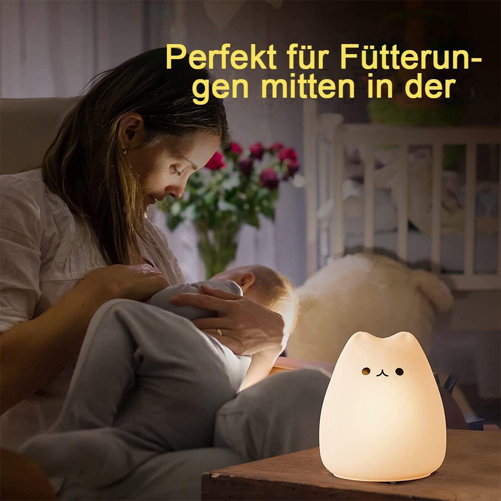 Katzenlampe,Kinder LED Nachtlicht LED Nachtlicht Niedliche Babyzimmer zggzerg Nachttischlampe