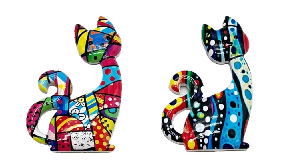 LK Trend & Style Magnet 2x Katze nach Verfügbarkeit (Kühlschrankmagnete, Bürodekoration, 2-St., originelles und lustiges Geschenk), einfach zu handhaben und auf – Bild 2 von 5