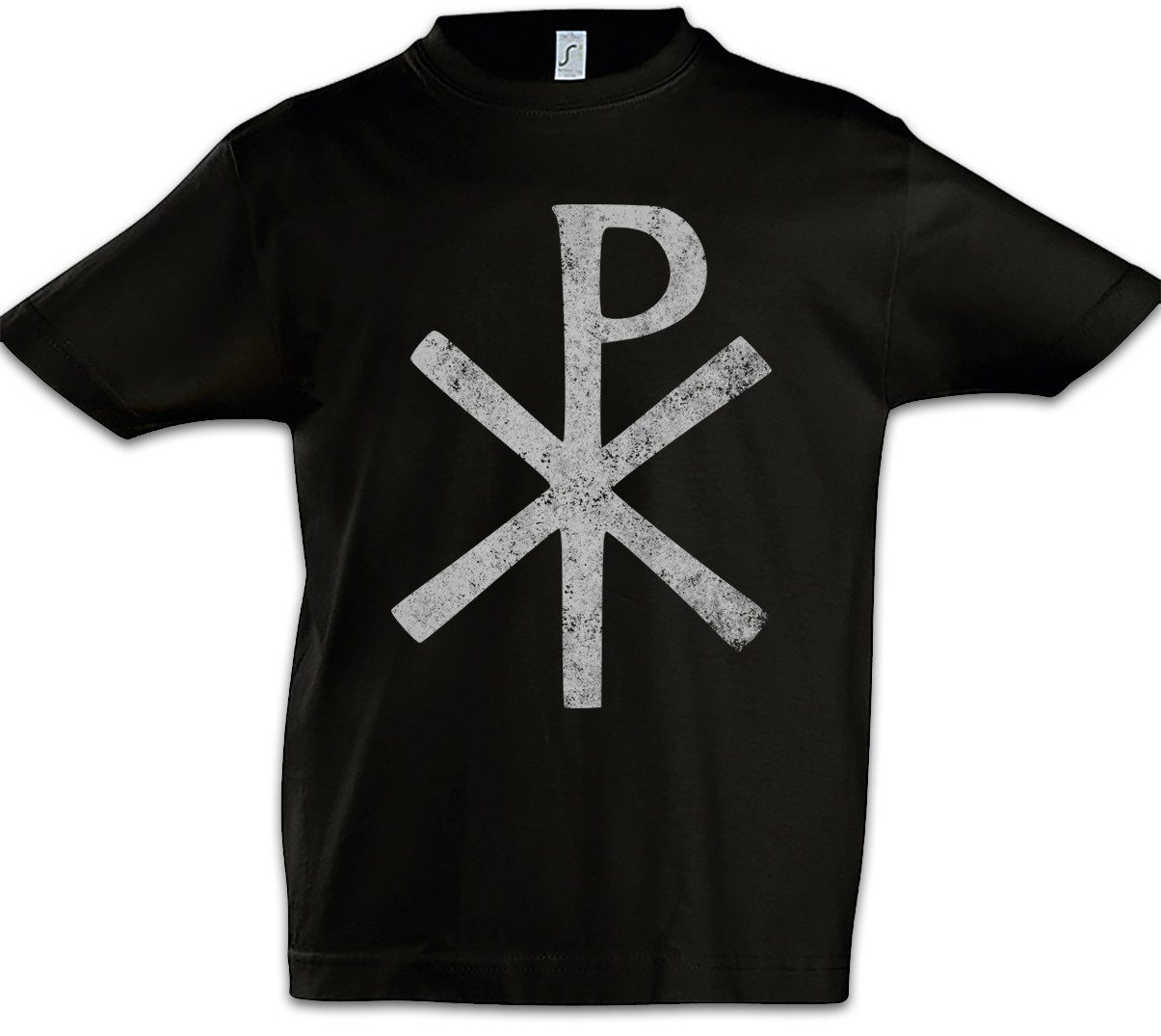 Print-Shirt Chi Rho Symbol Kinder T-Shirt Christusmonogramm Konstantinisches Kreuz