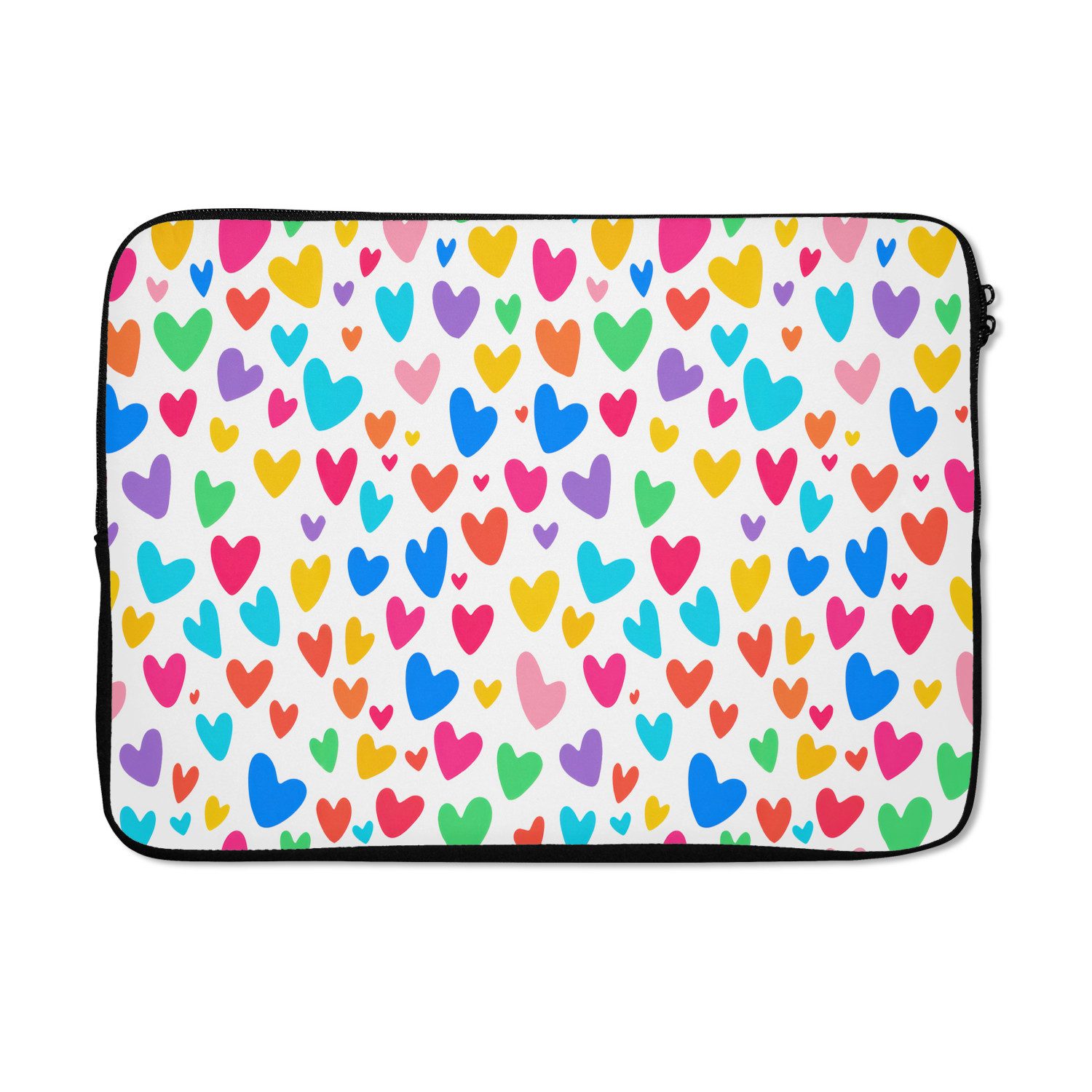 MuchoWow Laptop-Hülle Herzen - Bunt - Muster - Lebendig 14 Zoll, Schutzhülle für Laptop, Schutz gegen Kratzern, Laptoptasche
