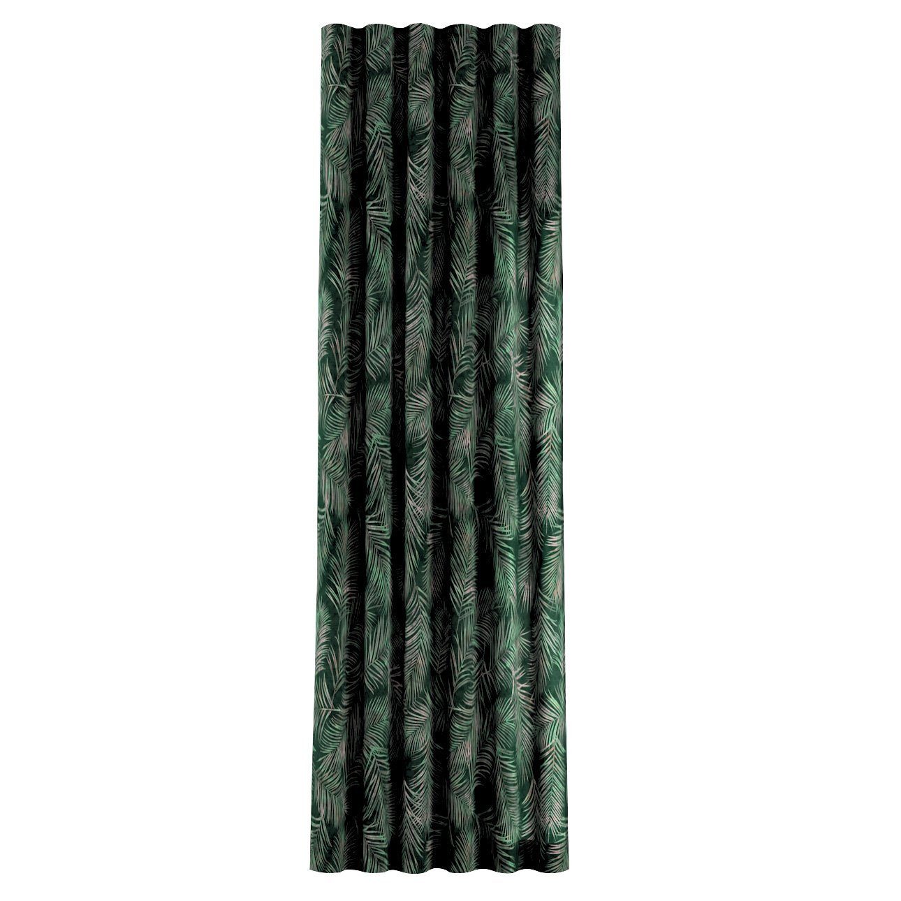 Velvet, x Vorhang 65 Wellenvorhang Dekoria cm, waldgrün 100