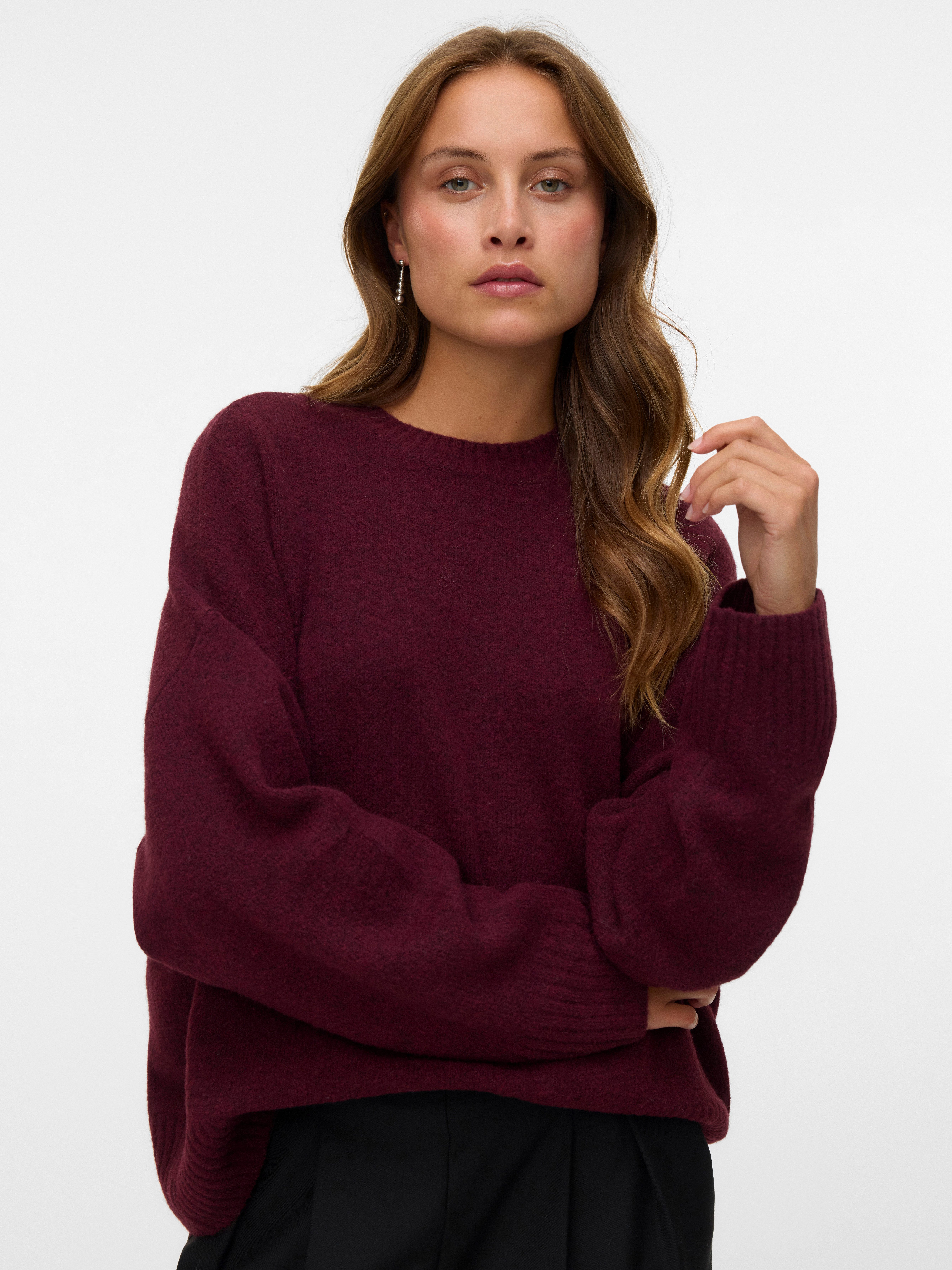 Vero Moda Strickpullover VMBOOM LS O-NECK günstig online kaufen