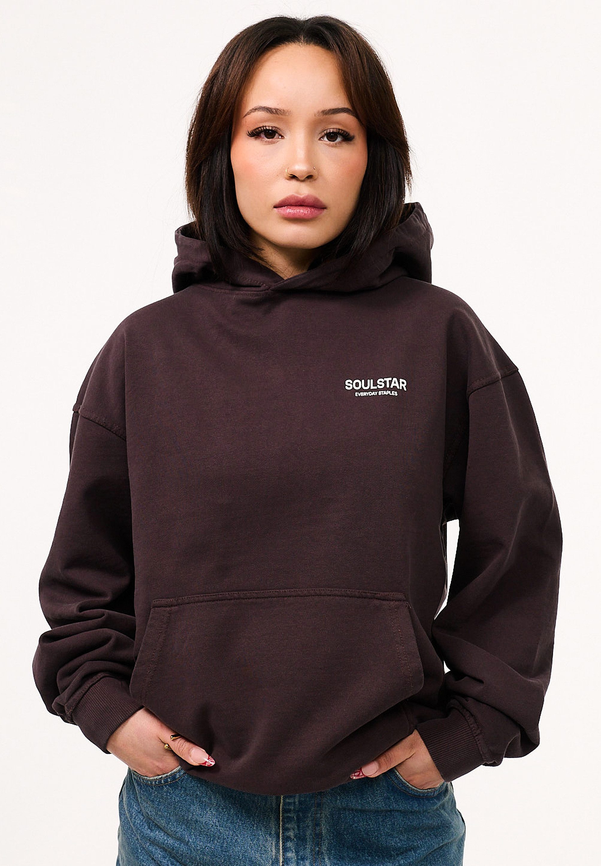 SOULSTAR Hoodie S2MOL Damen Heavy Oversize Hoodie Kapuzenpullover Sweatshir günstig online kaufen