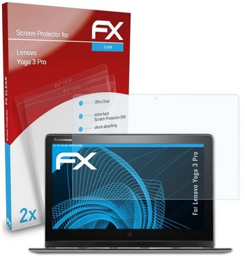 atFoliX Schutzfolie Displayschutz für Lenovo Yoga 3 Pro, (2 Folien), Ultraklar und hartbeschichtet
