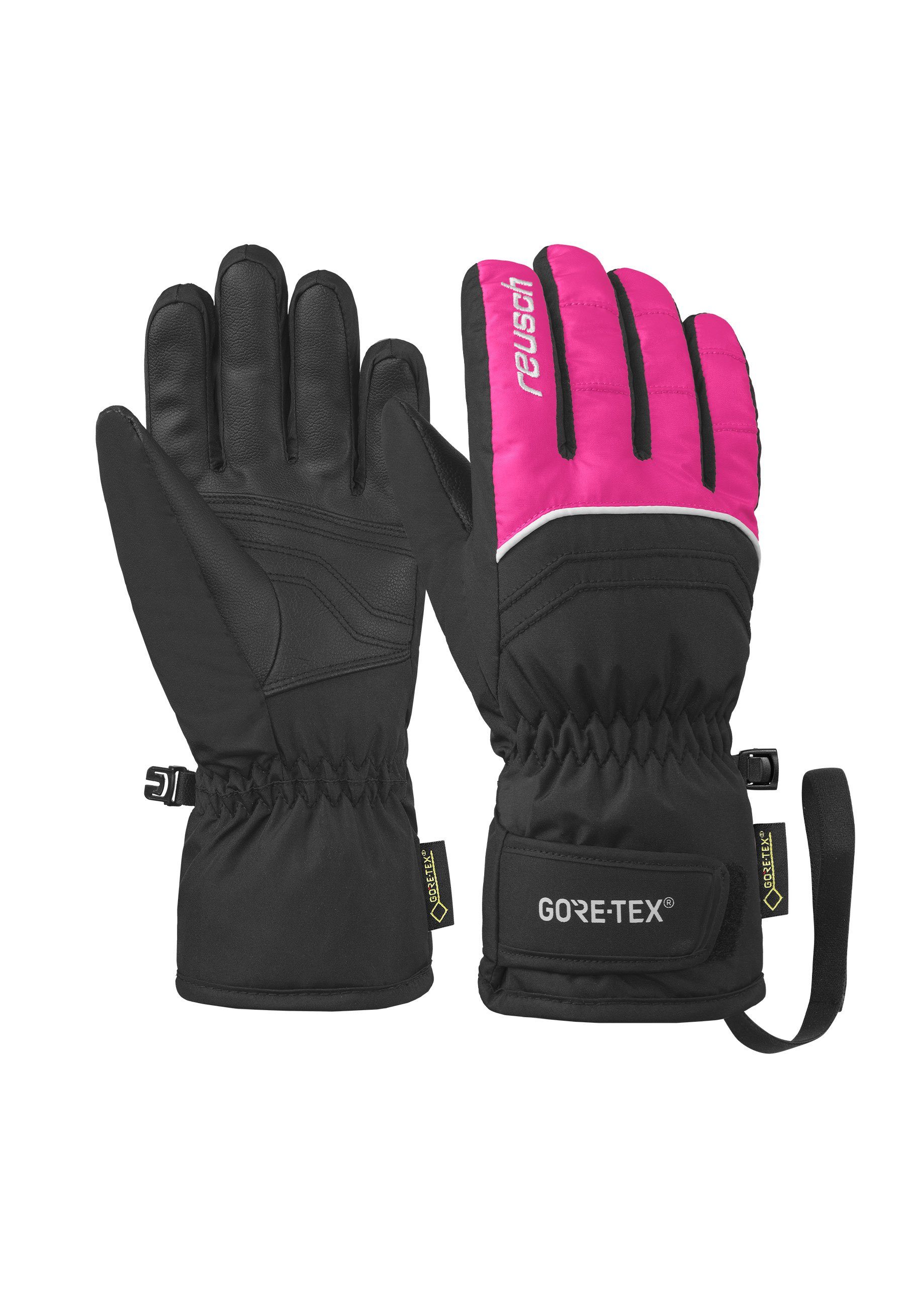 Reusch Skihandschuhe Tommy GORE-TEX Junior warm, wasserdicht und atmungsaktiv pink-schwarz