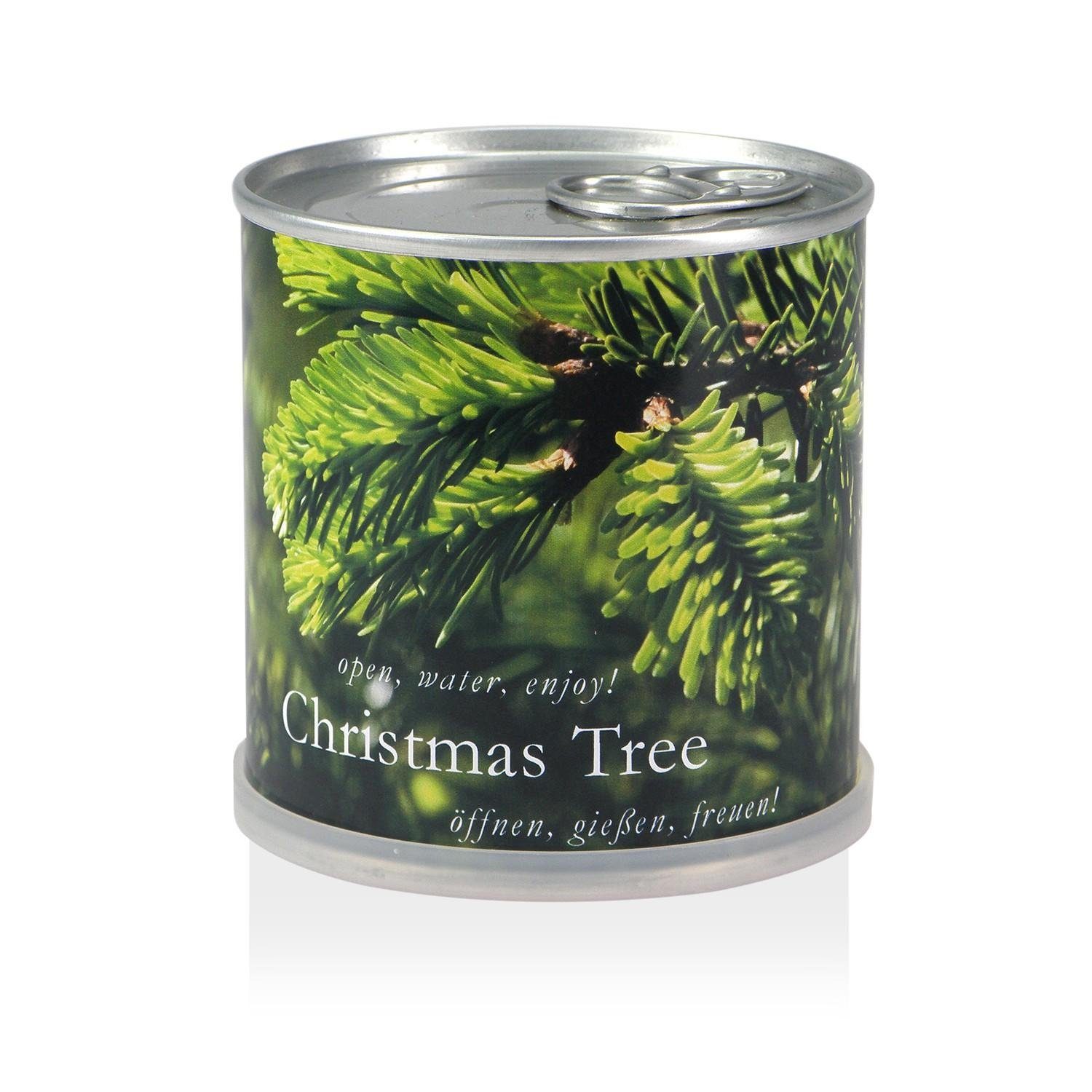 MacFlowers® Anzuchttopf Weihnachtsbaum in der Dose Geschenk zu Weihnachten - Christmas Tree | Pflanzkübel