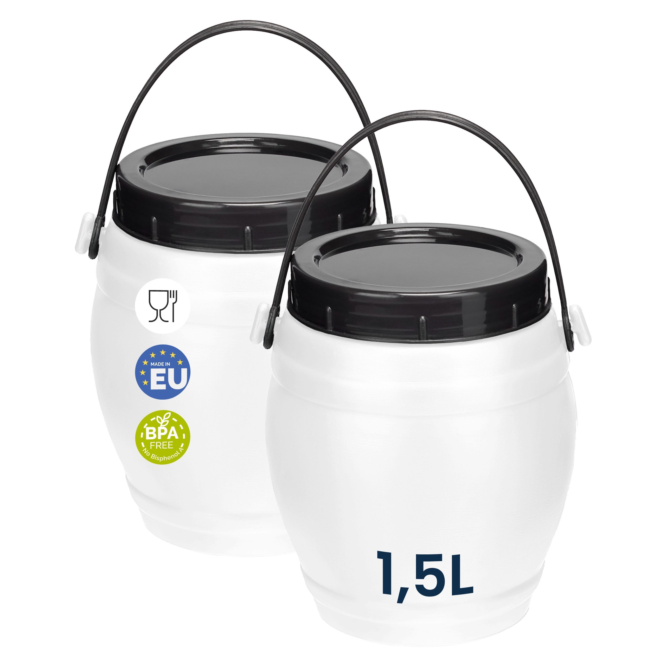Garronda Regentonne Set Behälter BPA-frei Fass Wasser Aufbewahrung GD-0137, 1 l, (2-tlg), BPA-Frei