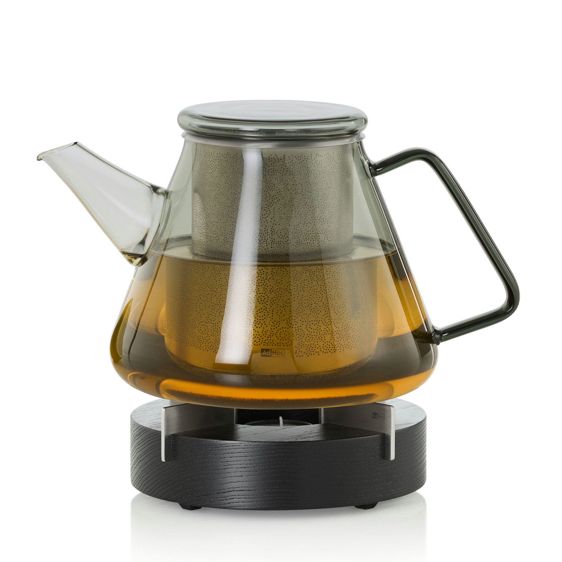 AdHoc Stövchen TUTO, (1-tlg), Speisewärmer und Kannenstövchen aus Holz & Edelstahl 16 cm