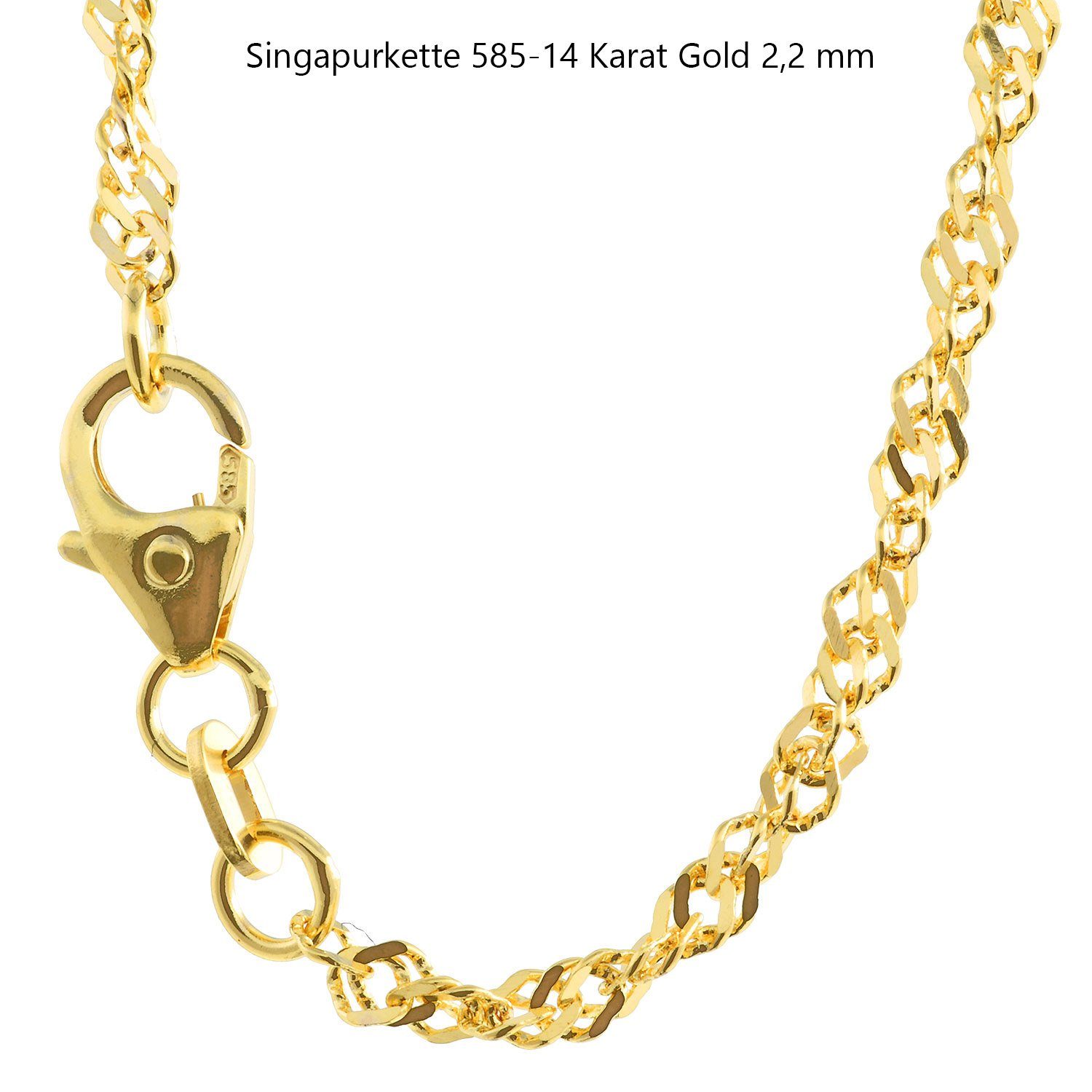HOPLO Goldkette Goldkette Singapurkette Länge 42cm günstig online kaufen