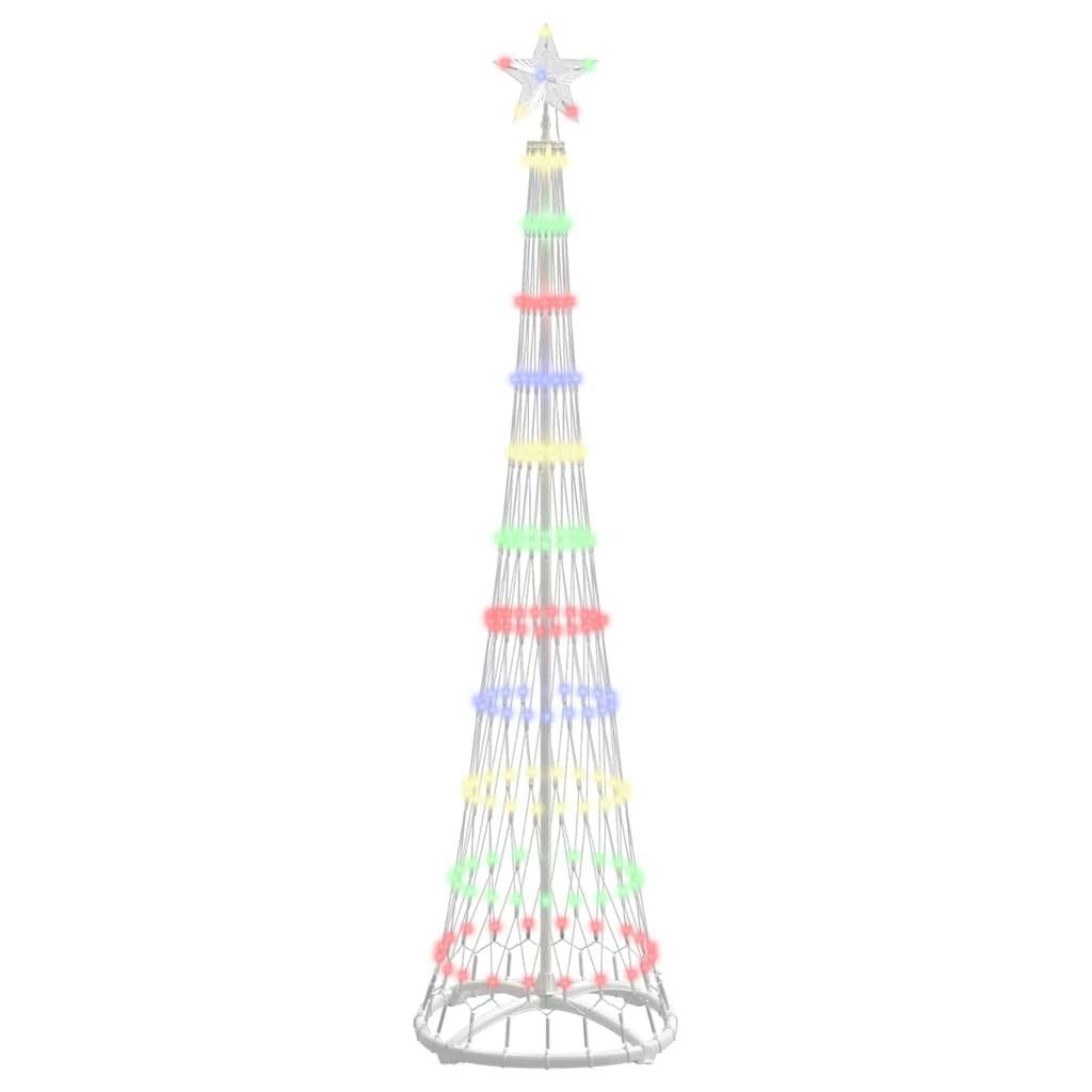 vidaXL LED Baum LED Weihnachtsbaum Mehrfarbig 51 x 51 x 190 cm Metall
