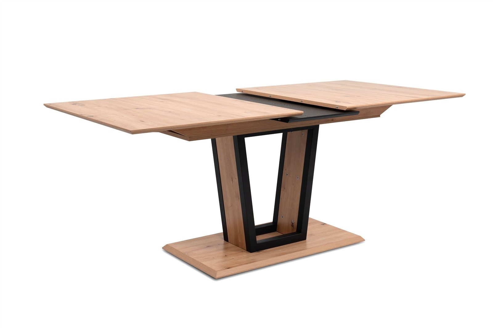 möbelvita Esstisch Auszugstisch Liora 80A Dekor Artisan Oak / schwarz