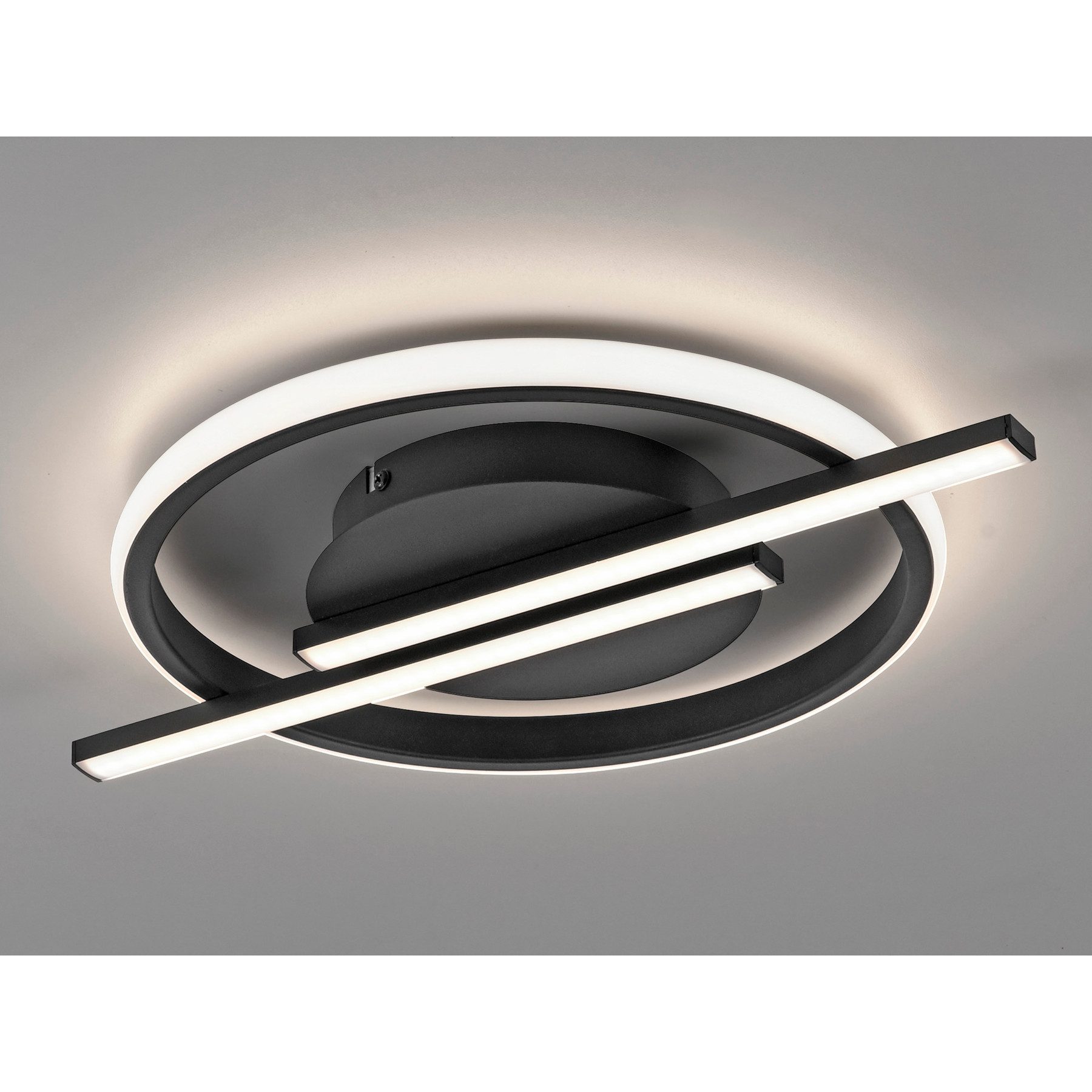 JUST LIGHT LED Deckenleuchte JUST LIGHT LED-Deckenleuchte 14130-18 schwarz, 17,5 W, 2100 lm, 3000