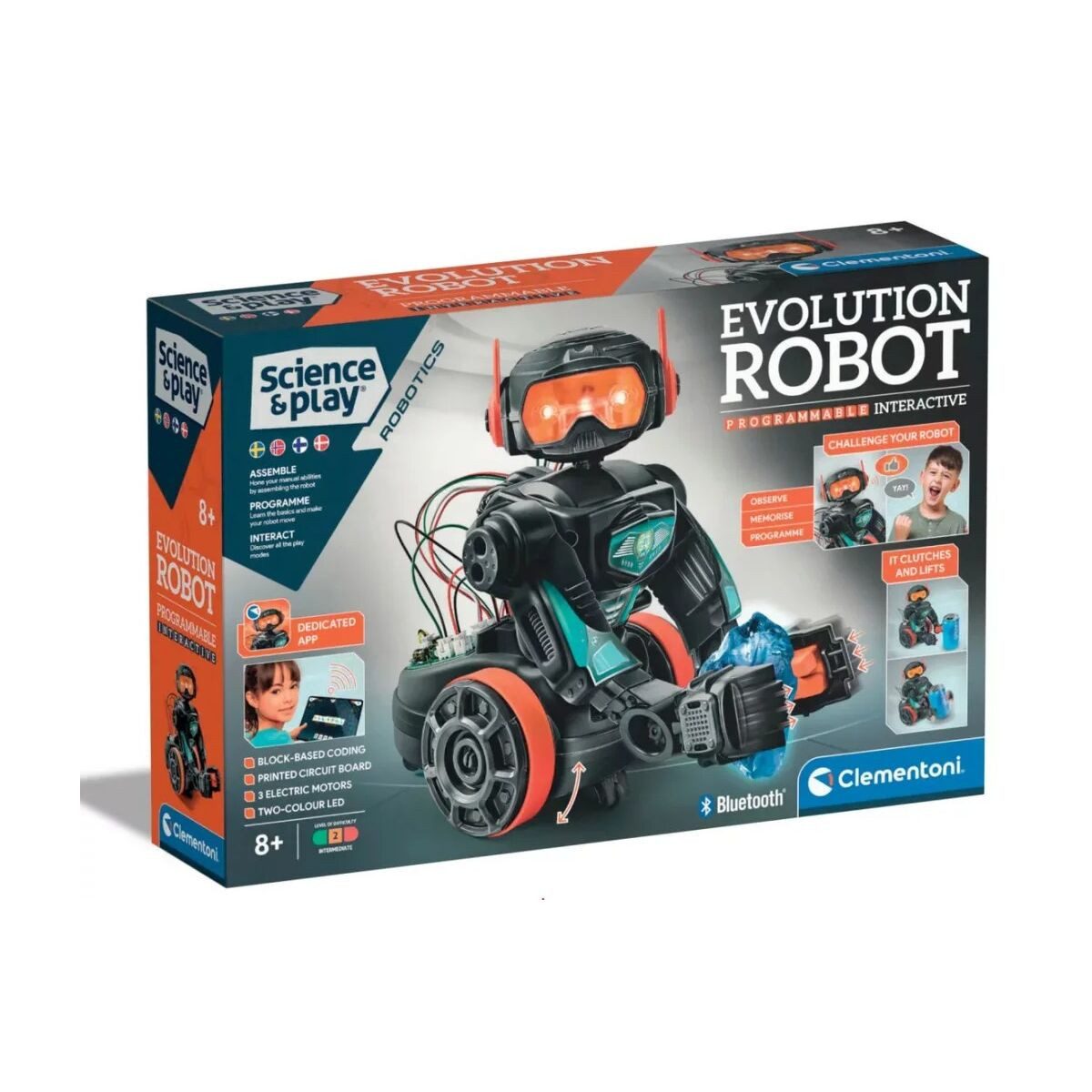 Clementoni® Lernspielzeug Roboter Evolution Robot Programmierbares Spielzeug