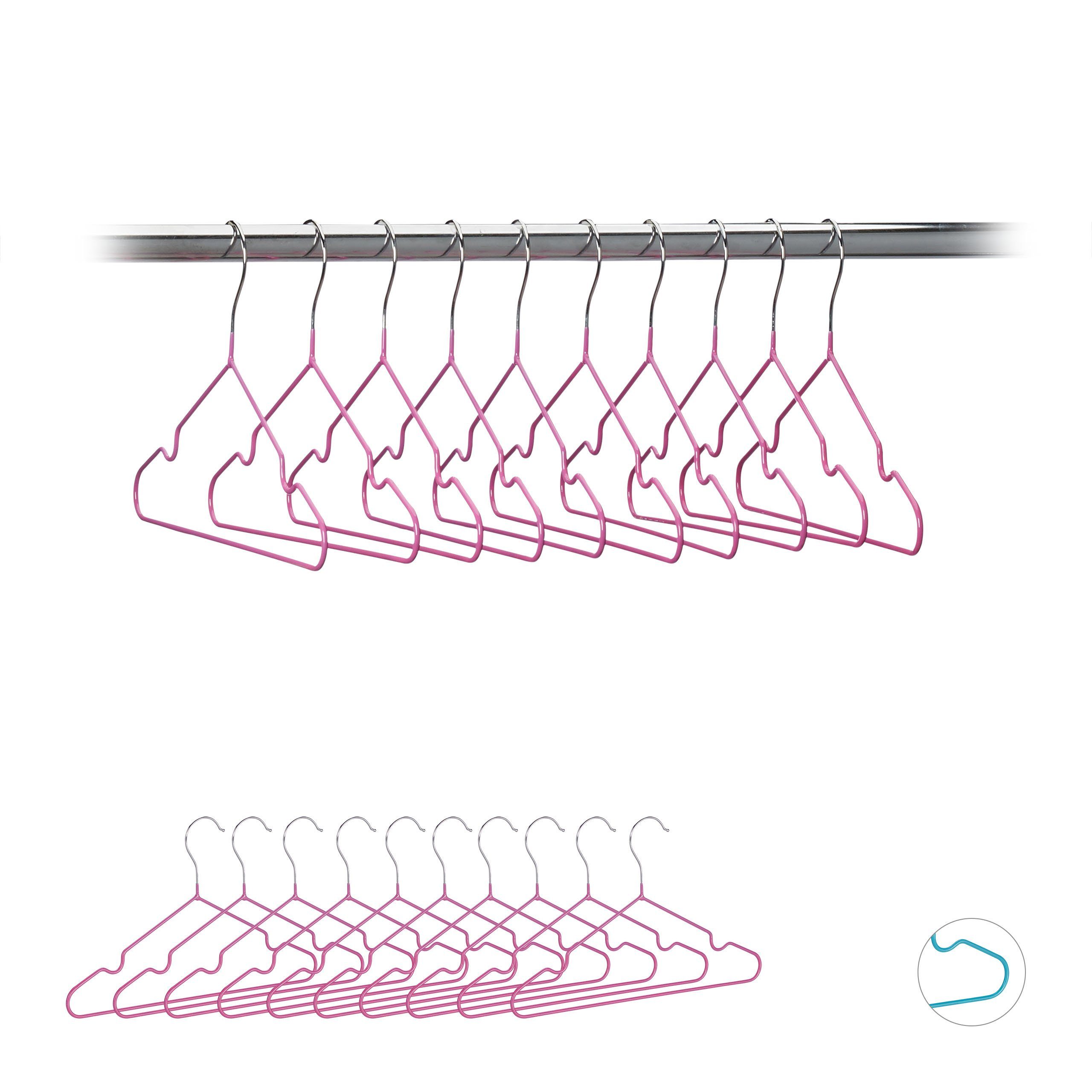 relaxdays Kleiderbügel Kinderkleiderbügel 20er Set, Pink günstig online kaufen