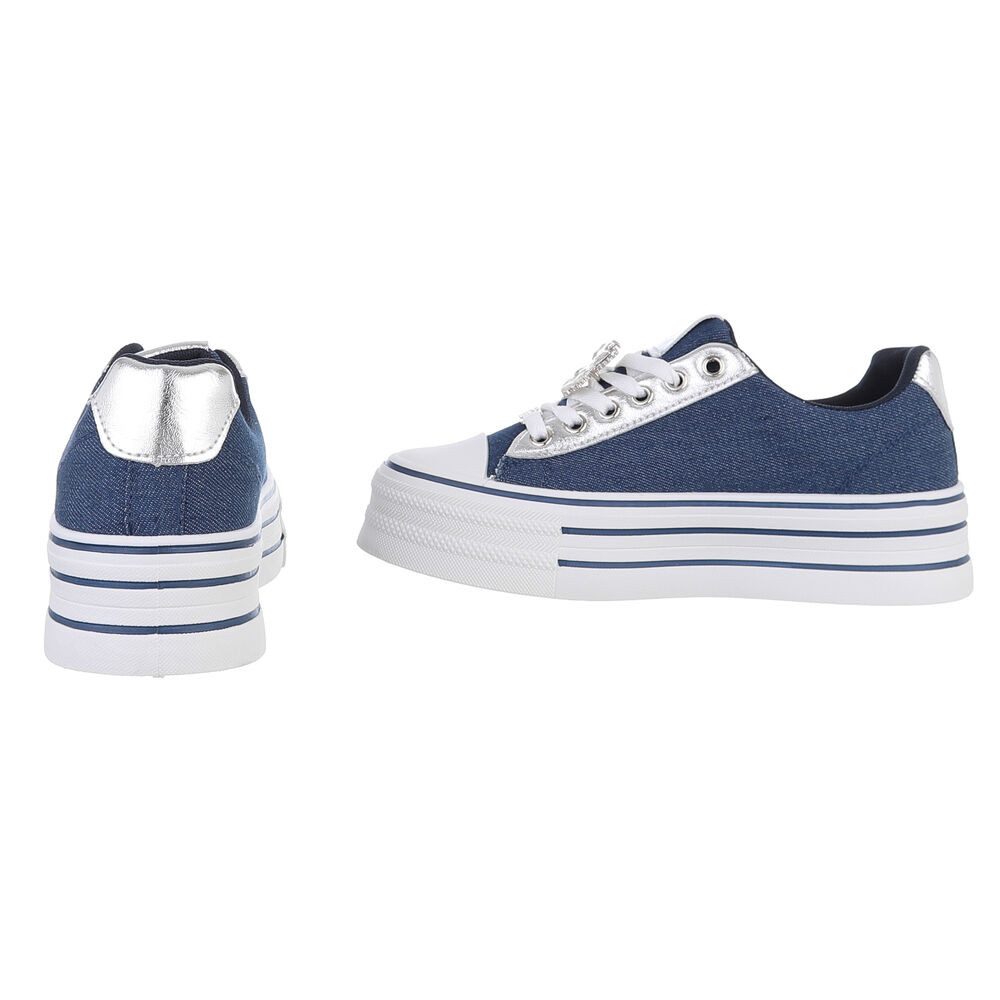 Ital-Design Damen Low-Top Freizeit Sneaker (88671935) Flach Sneakers Low in Blau – Bild 5 von 5