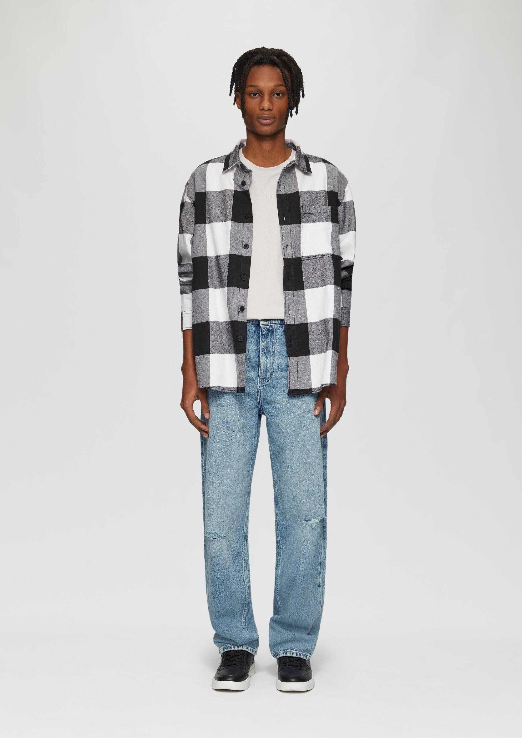 QS Regular-fit-Jeans Jeans-Hose Denim / Loose Fit / Mid Rise / Straight Leg