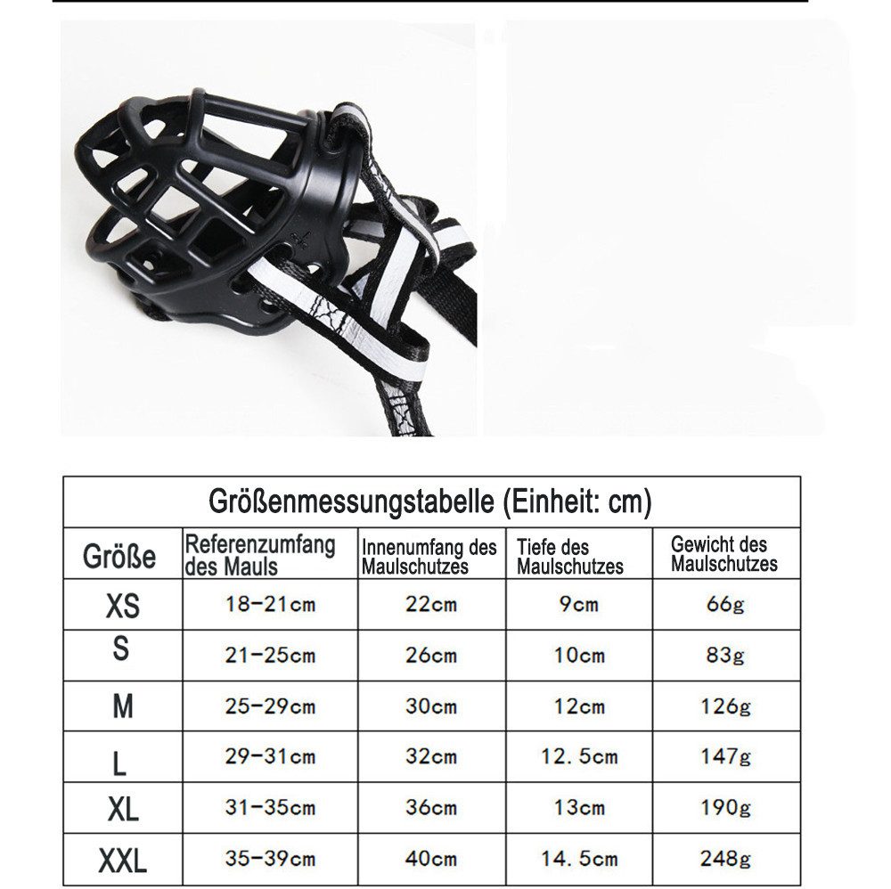 Ledander Maulkorb weicher Maulkorb für Hunde, langlebiger Gummi, passend für mittelgroße und große Hunde, verhindert Bellen, Beißen