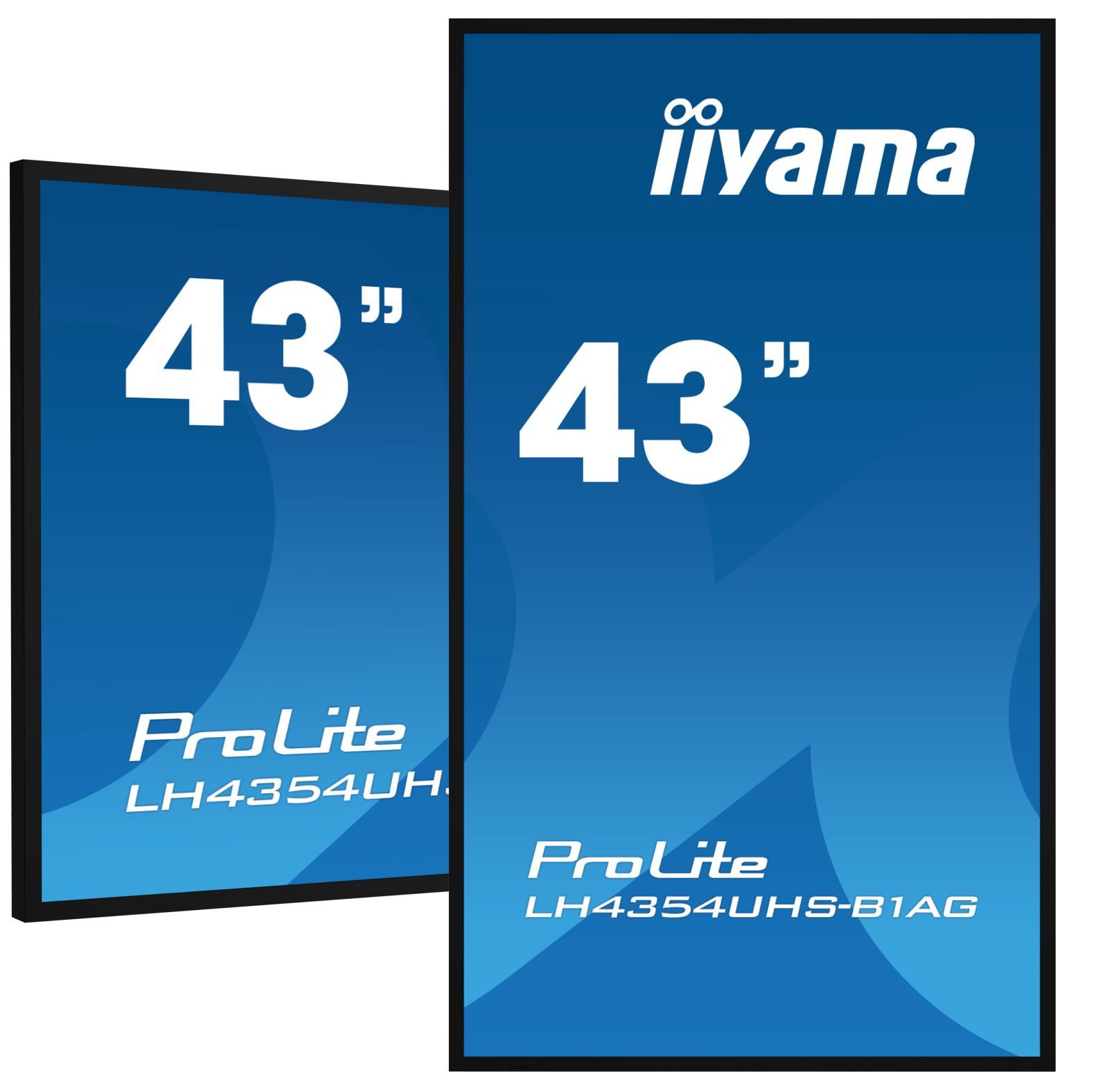 Iiyama ProLite LH4354UHS-B1AG 43" 16:9 4K 24/7 IPS Display schwarz TFT-Monitor (3840 x 2160 px, 4K Ultra HD, 8 ms Reaktionszeit, IPS, Wi-Fi, Lautsprecher, HDCP)