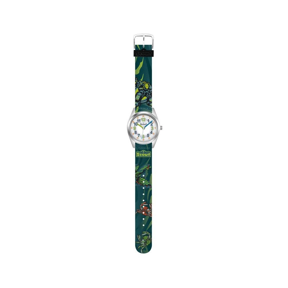 Scout Quarzuhr Classic Kinderuhr 164000020 Roboter Drachen Lernuhr 32 mm
