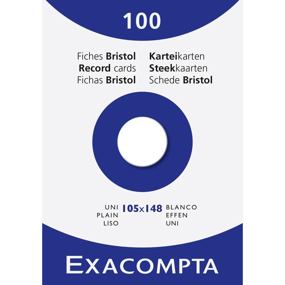 EXACOMPTA Karteikarten Exacompta Karteikarten A6 blanco weiss 100St