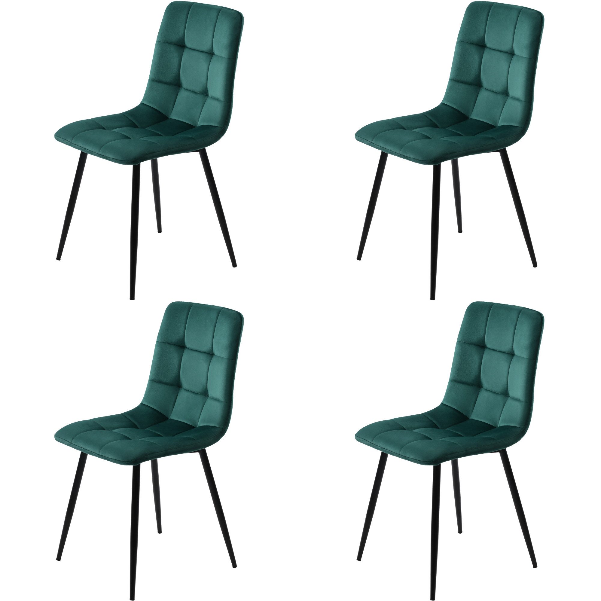 IDEASY 4-Fußstuhl 4St, Polsterstuhl Design Stuhl, günstig online kaufen