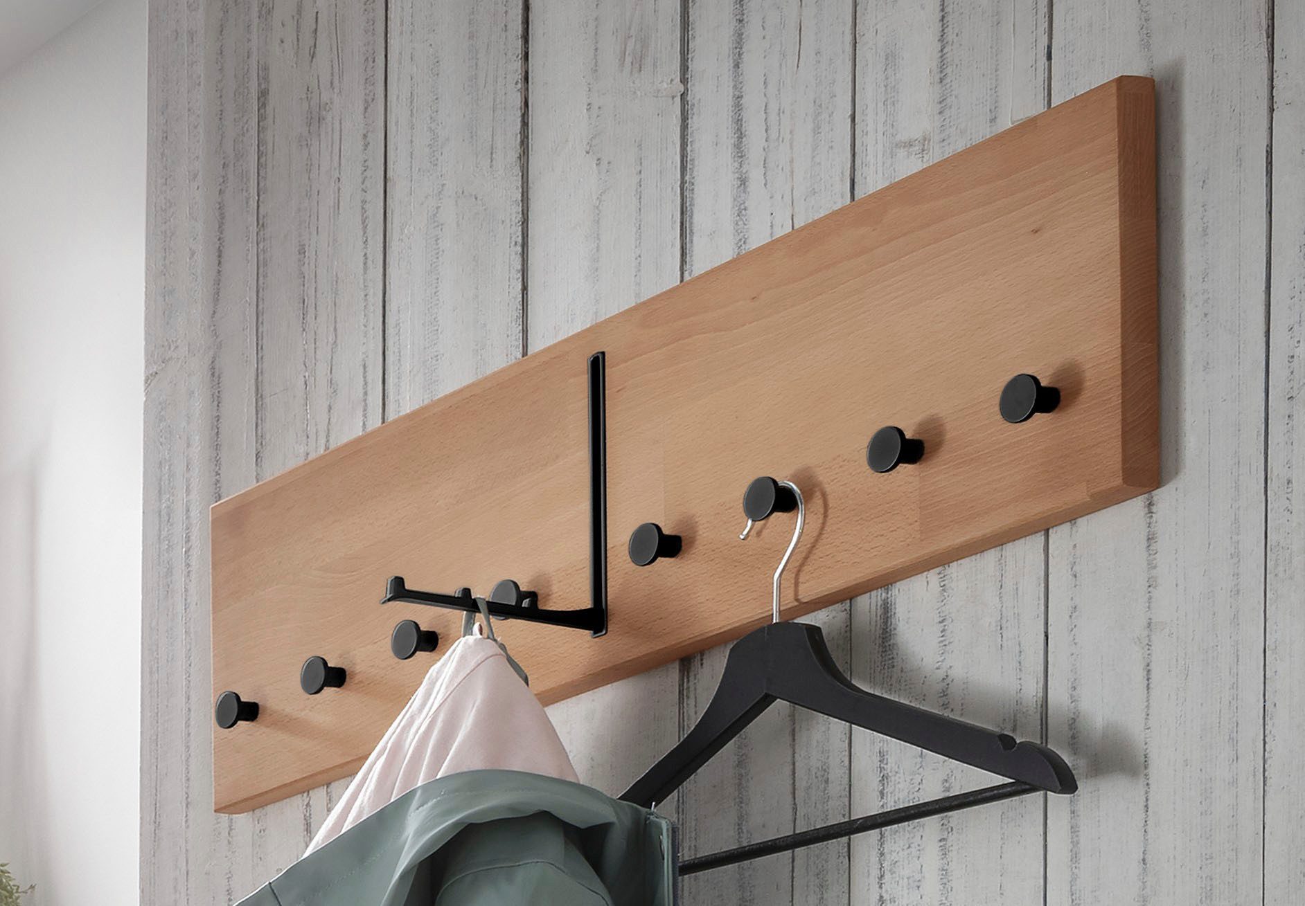 Home affaire Hakenleiste Dura, aus FSC®-zertifiziertem Massivholz, Breite 50 oder 80 cm