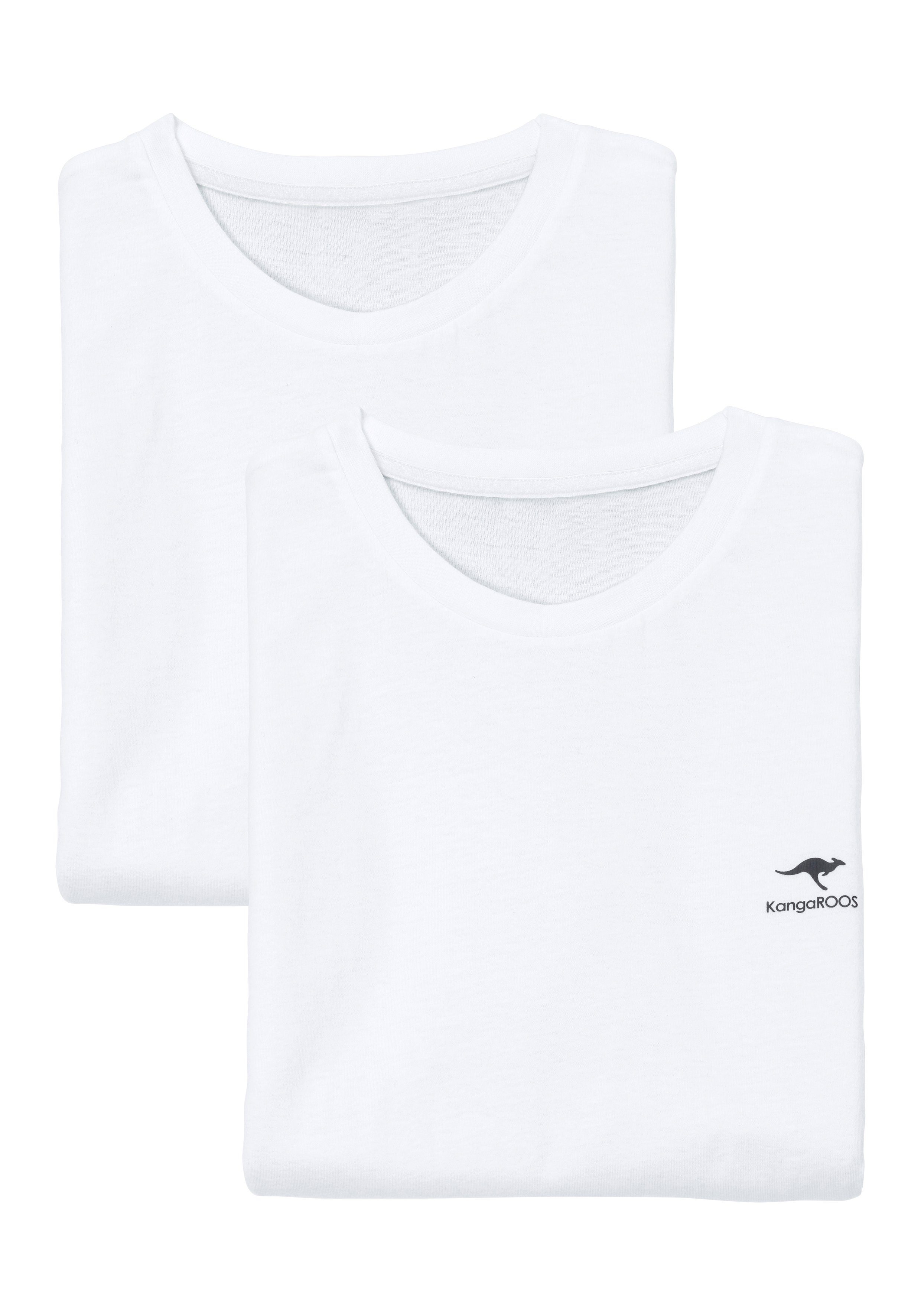 T-Shirt KangaROOS mit kleinem Logodruck