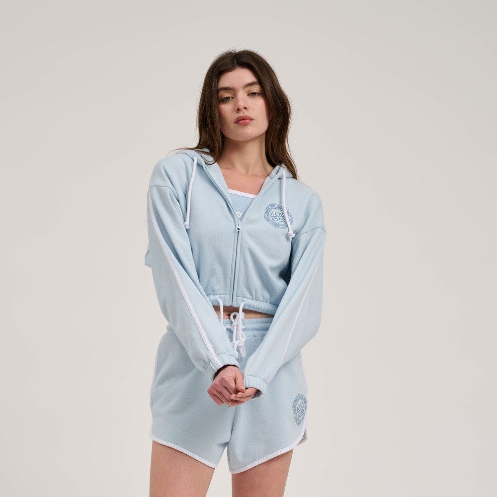 Santa Cruz Hoodie Check Outline Ringed Dot Zip