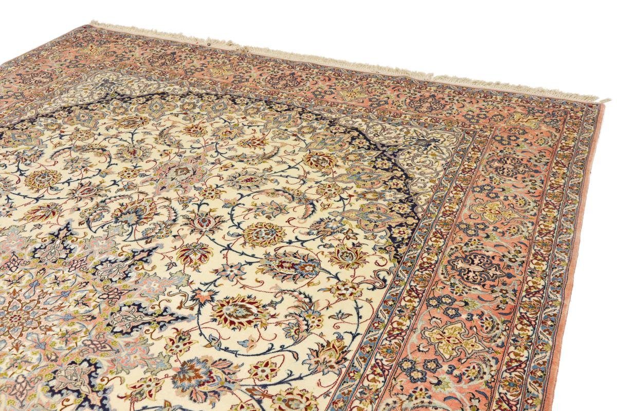 Seidenkette Nain 6 rechteckig, 253x371 Trading, Höhe: Orientteppich, Handgeknüpfter mm Orientteppich Isfahan