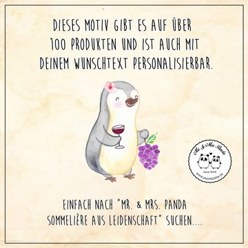 Mr. & Mrs. Panda Mauspad Sommelière Leidenschaft - Schwarz - Geschenk, Mitarbeiter, Dankeschön (1-St), Rutschfest