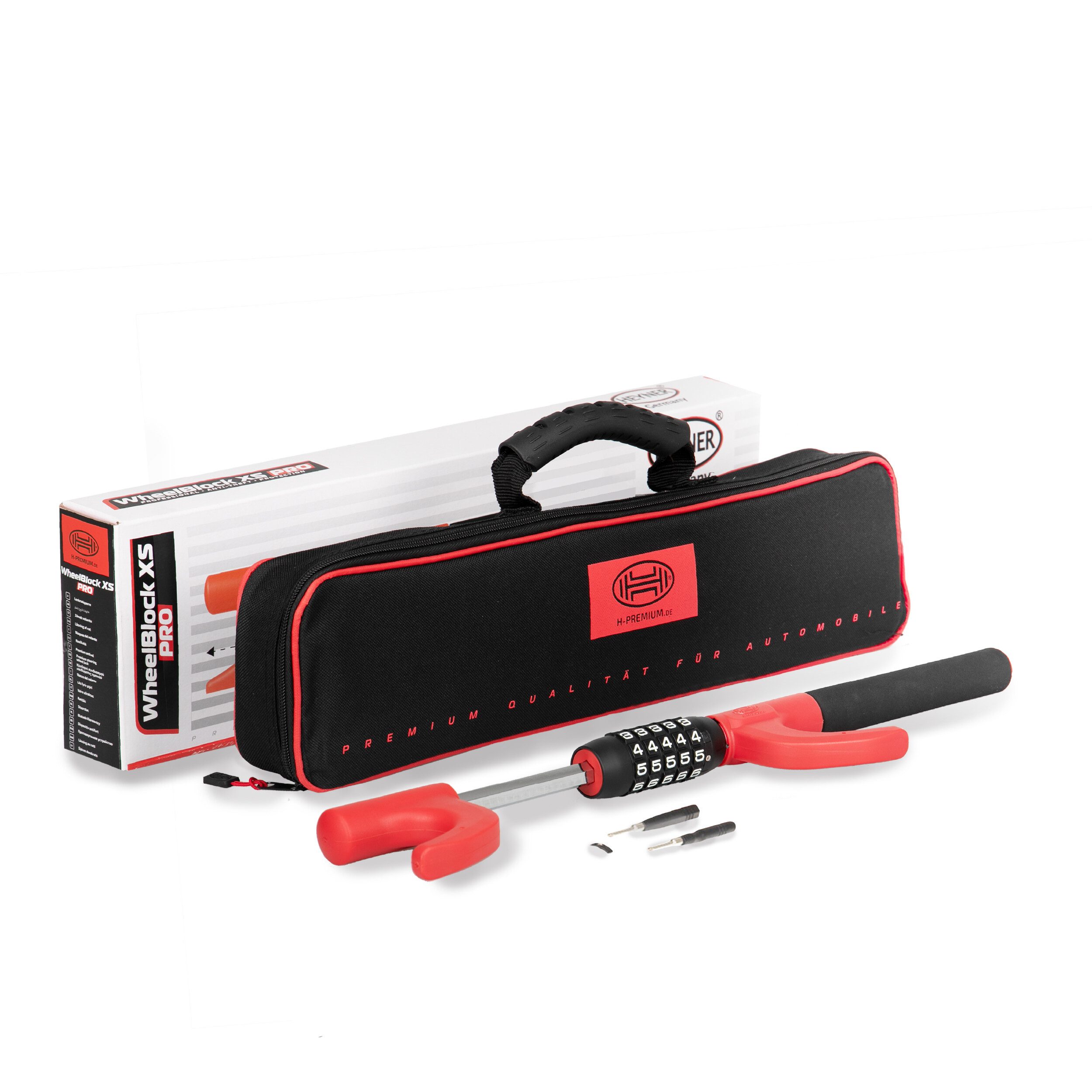 HEYNER Wegfahrsperre Premium Lenkradsperre mit Zahlenschloss Lenkradkralle Parkkralle Auto