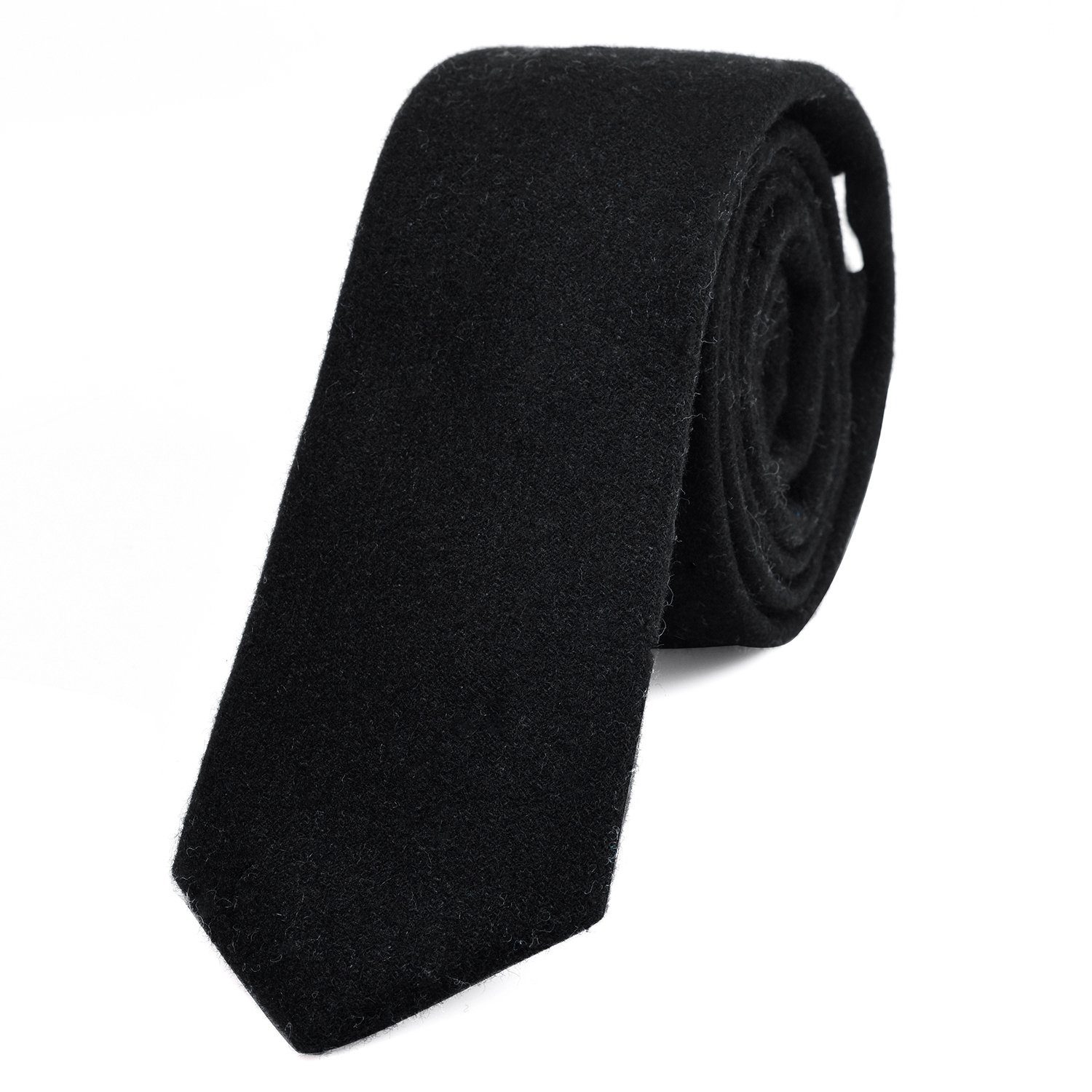DonDon Krawatte Herren Krawatte 6 cm einfarbig kariert und gepunkt (Packung, 1-St., 1x Krawatte) Baumwolle, verschiedene Muster, für Büro oder festliche Veranstaltungen schwarz