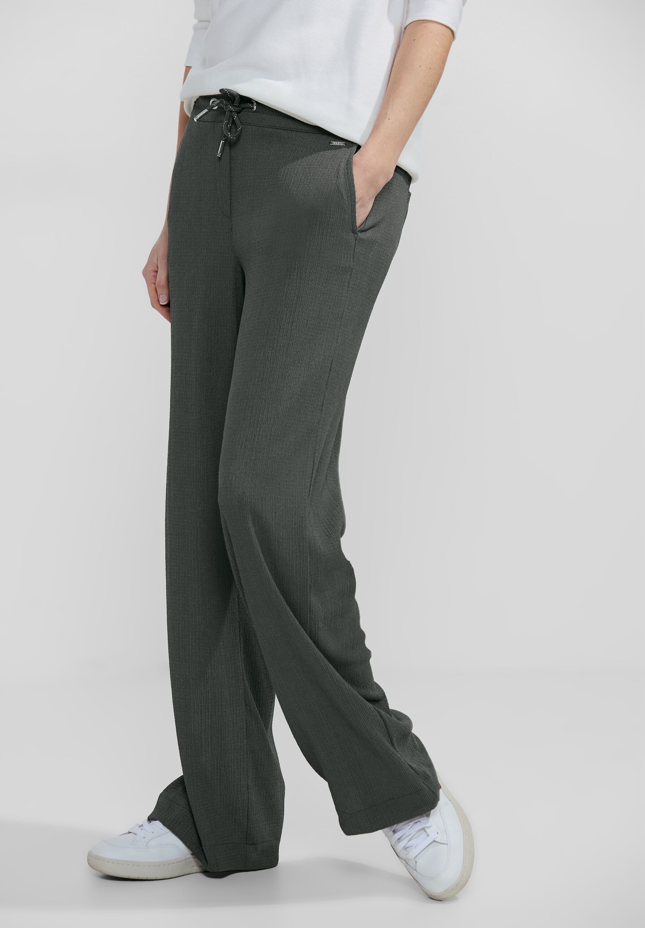 Cecil Palazzohose Neele Structure mit CECIL Metalllogo