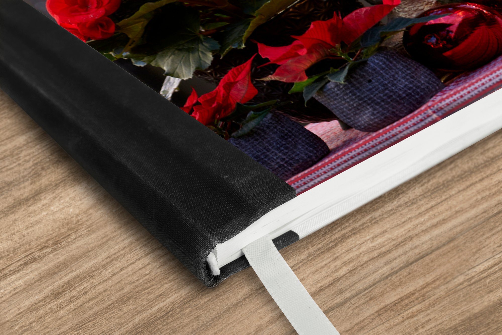 Thumbnail - MuchoWow Notizbuch Weihnachtssterne - Weihnachtsblumen, Notebook, Notizblock a5, Tagebuch, Journal Liniert