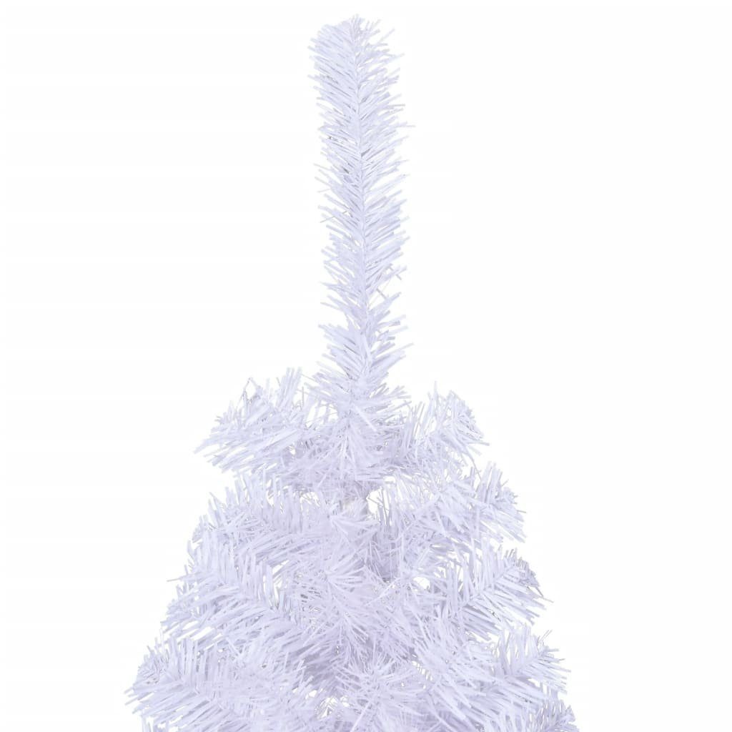furnicato Künstlicher Weihnachtsbaum 150 mit PVC Ständer Weiß cm Künstlicher Halb-Weihnachtsbaum