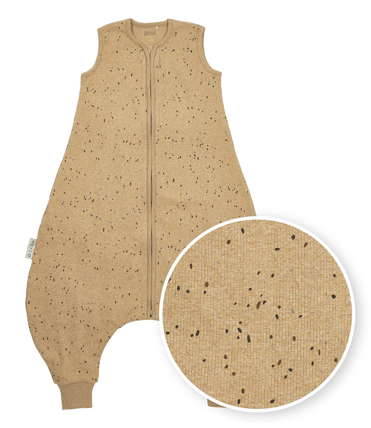 Babyschlafsack Rib Mini Spot Toffee Melange