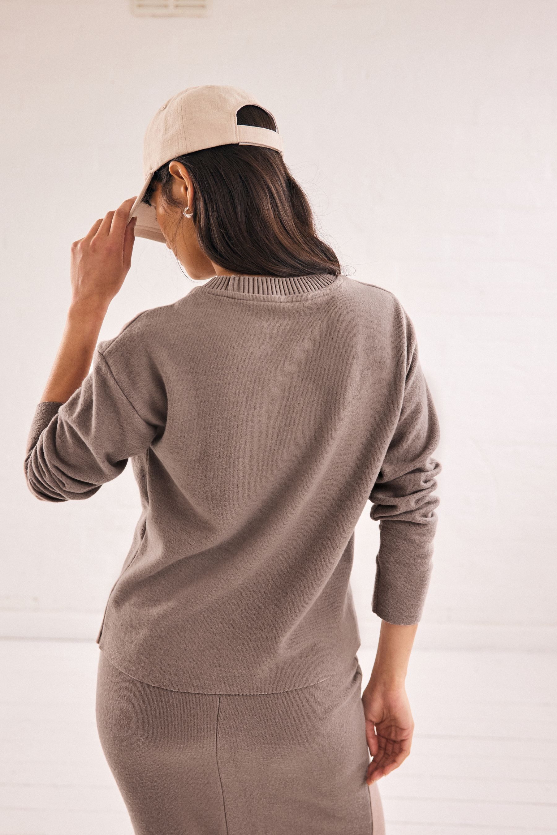 Next Rundhalspullover Weicher, gemütlicher Co-Ord Rundhalspullover günstig online kaufen