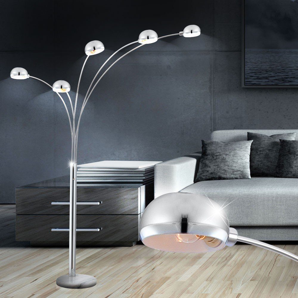 etc-shop Stehlampe, Leuchtmittel Standlampe Stehleuchte inklusive, Modern nicht Chrom Stehlampe Wohnzimmer