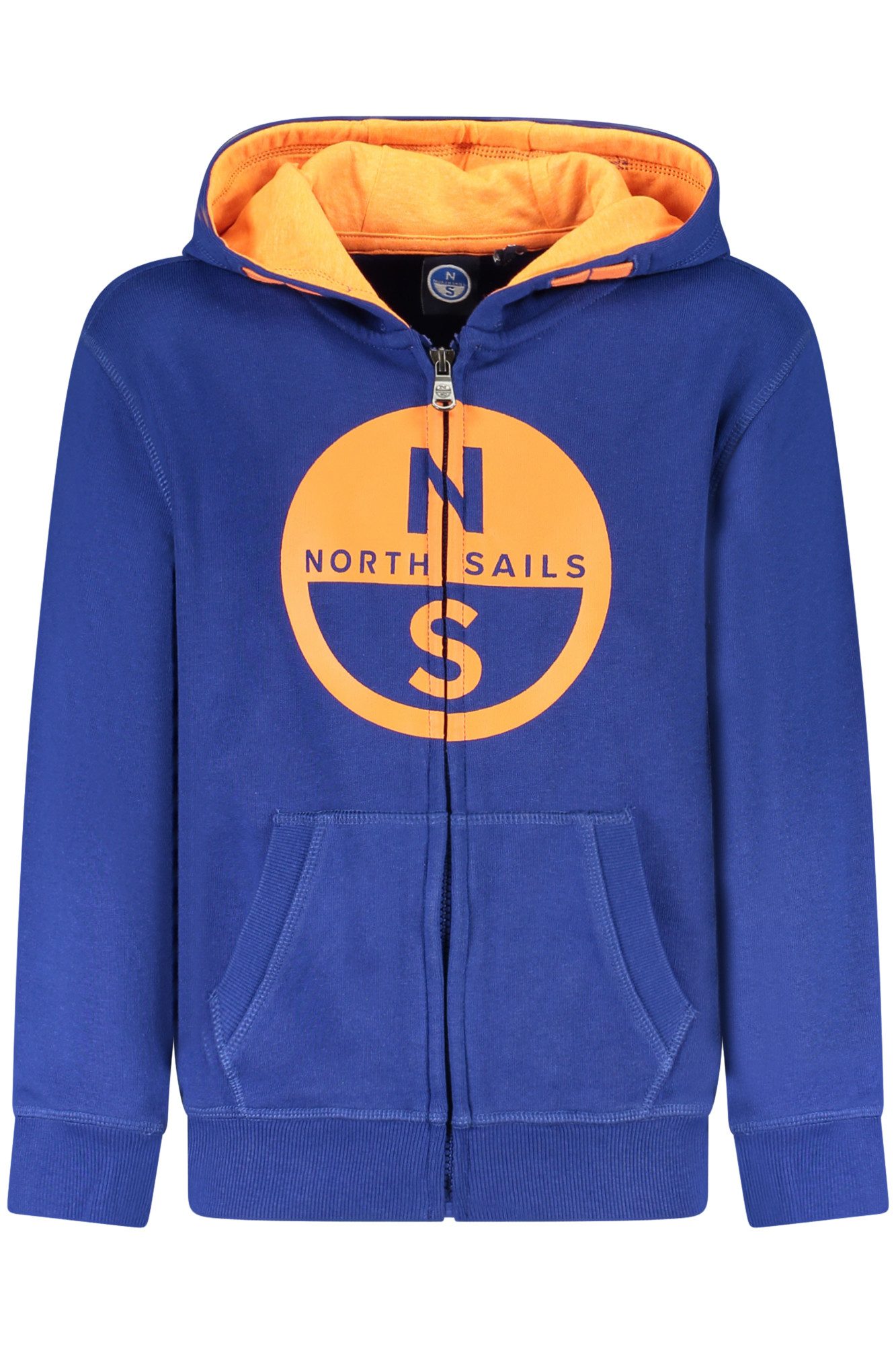 North Sails Sweatshirt Kinder Kapuzen-Sweatshirt Blau mit Reißverschluss