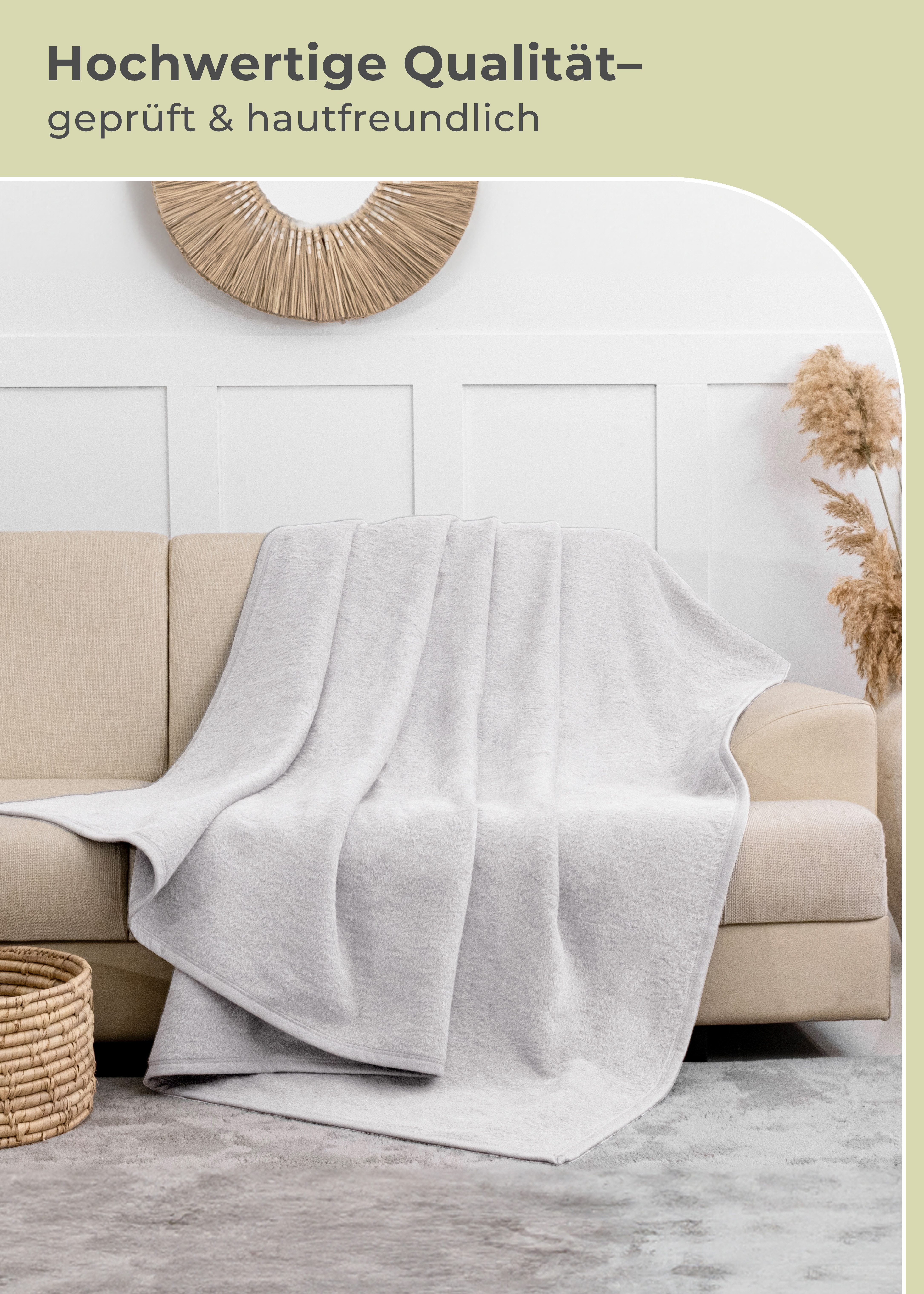 Wohndecke Wohndecke aus Baumwolle - Kuscheldecke, Baumwolldecke -, Laynenburg, Decke als Sofa-decke, Couchdecke, Wolldecke aus Baumwollmix – Bild 3 von 5