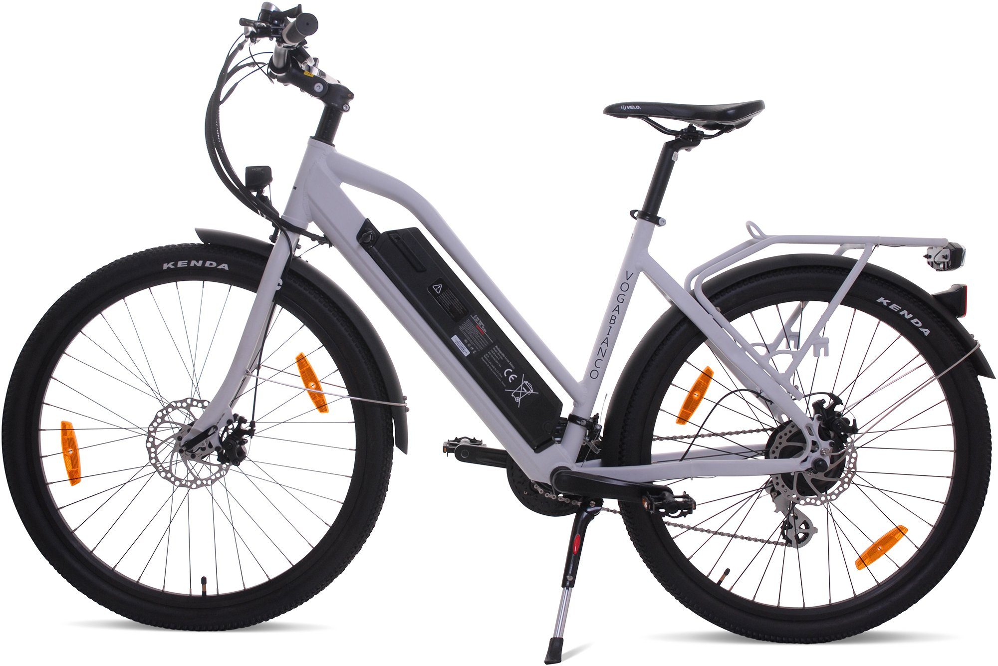 E-Bike 21 Bianco, Akku LLobe Wh 499,2 Voga Shimano, Gang Kettenschaltung, Heckmotor,