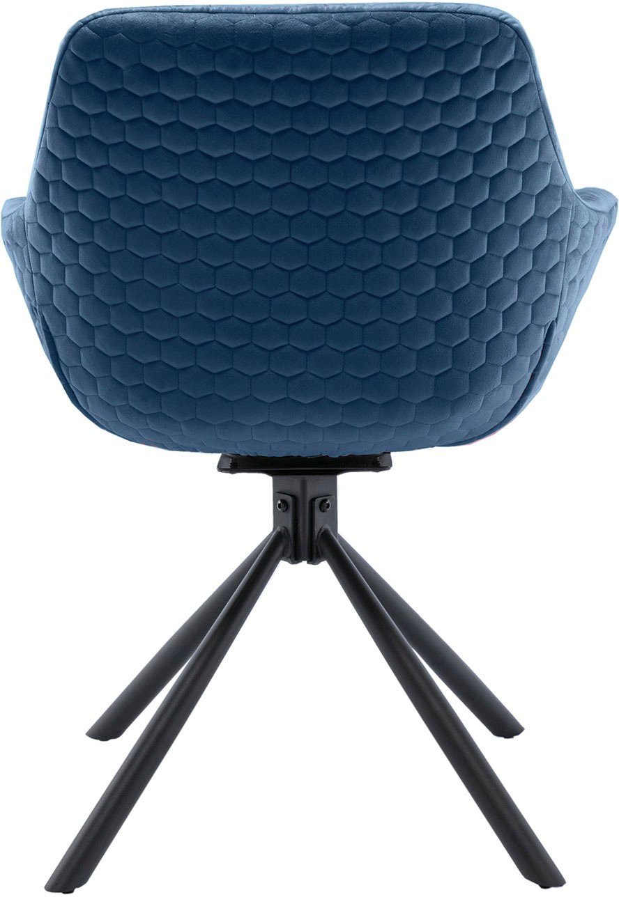 SalesFever Armlehnstuhl, | 360° Drehfunktion Blau Blau