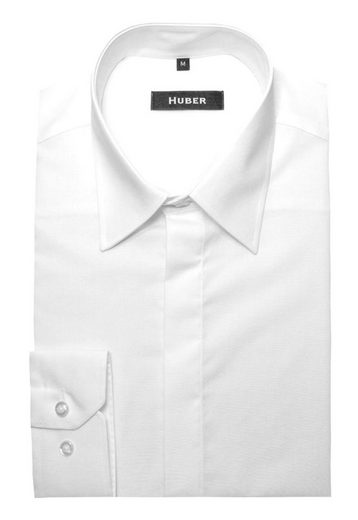 Huber Hemden Langarmhemd »HU-0081« Kentkragen, Verdeckte Knopfleiste, Regular Fit - gerader Schnitt, Made in EU!