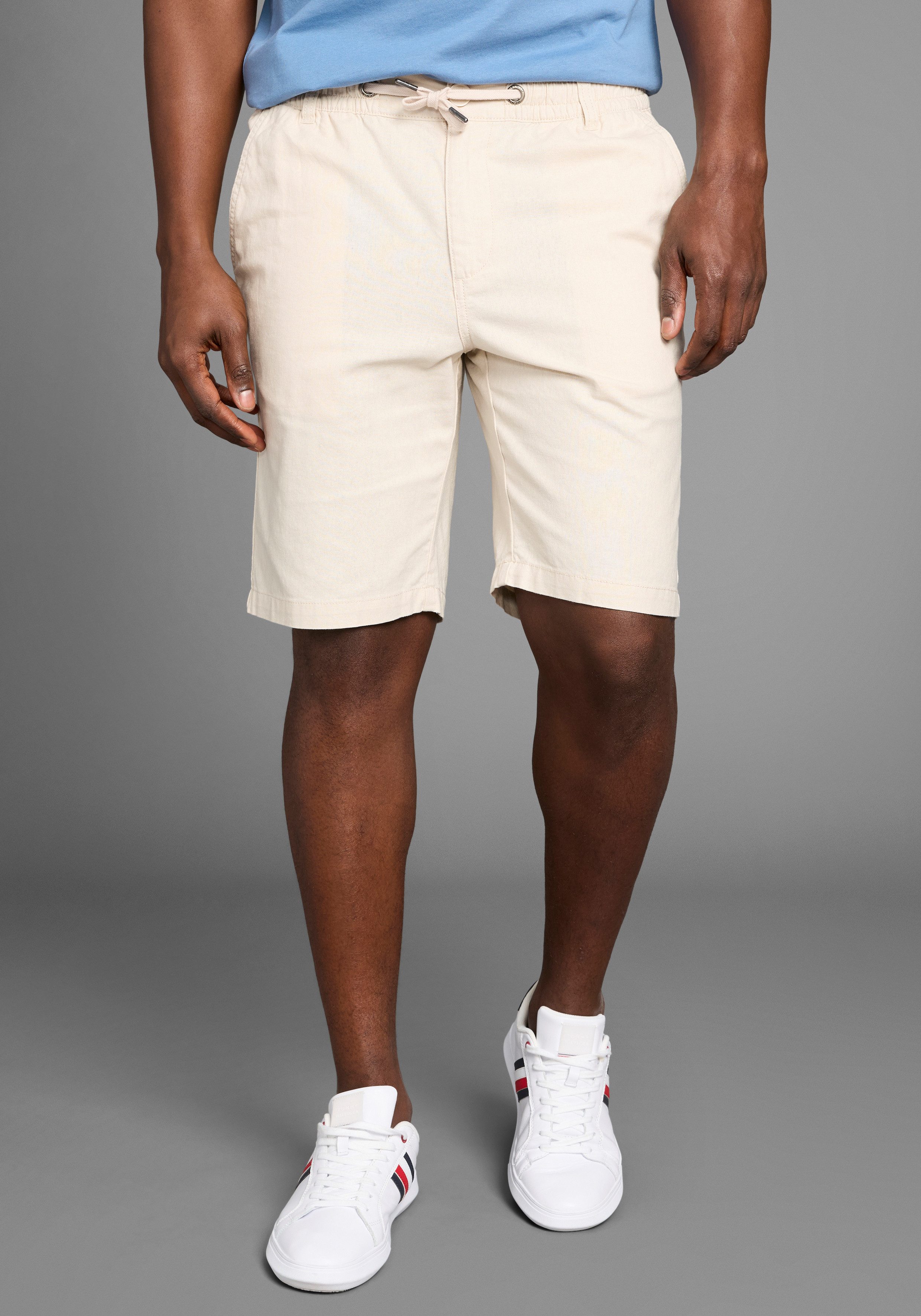 DELMAO Bermudas aus Leinen Lässige Bermudas