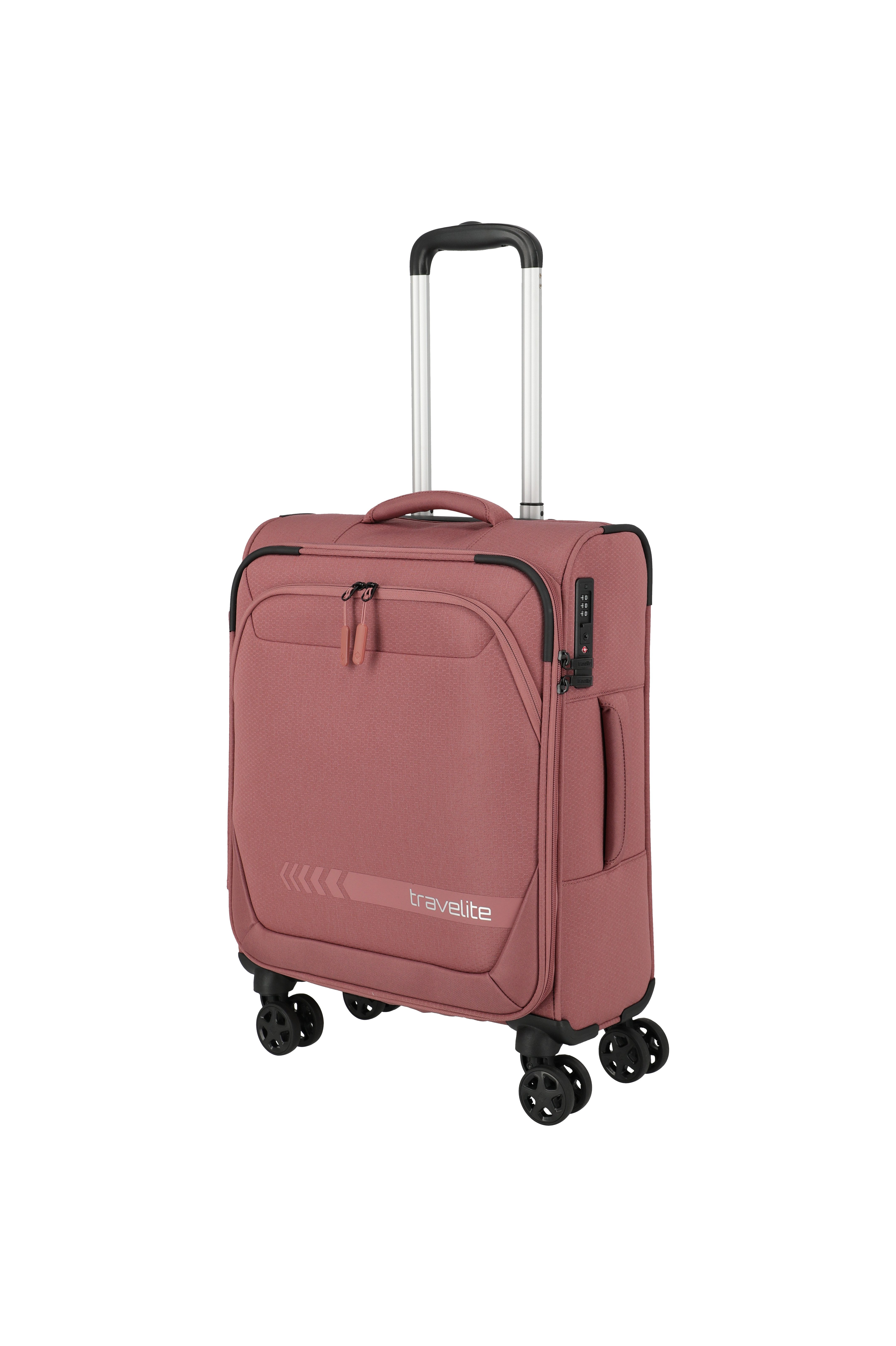 travelite Handgepäckkoffer KICK OFF Reisekoffer, 4 Rollen, 4 Doppelrollen, Außentaschen und Packgurte – leicht und robust – Bild 3 von 5