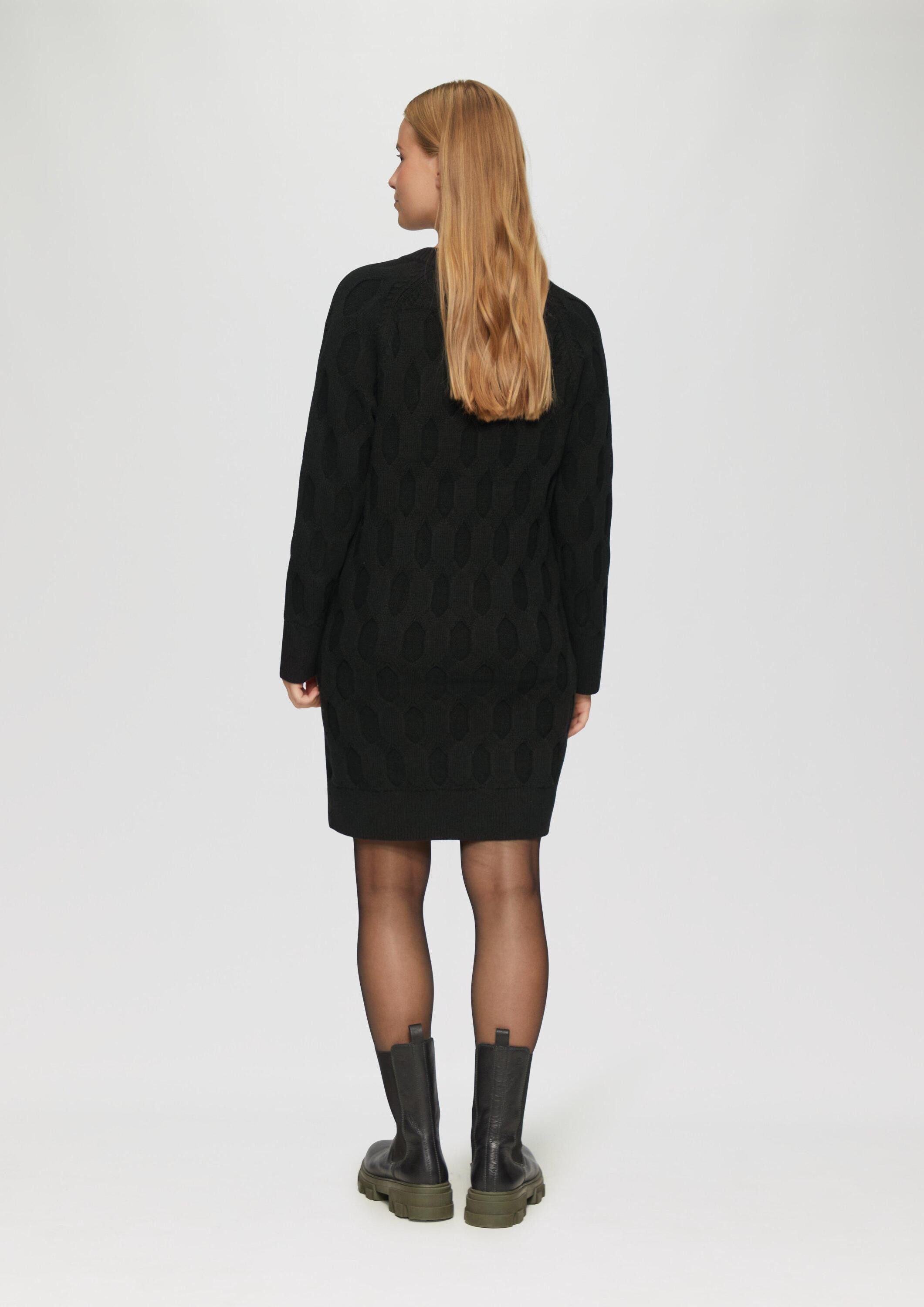 s.Oliver Minikleid Kleid Kleid mit Strickmuster
